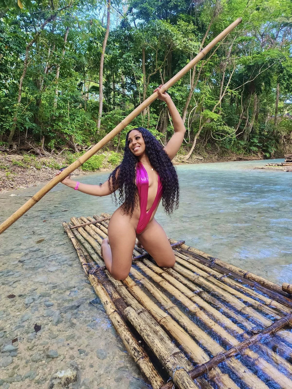 Jadel in Jamaica - Bamboo Rafting - Jamaica Carnival 2023