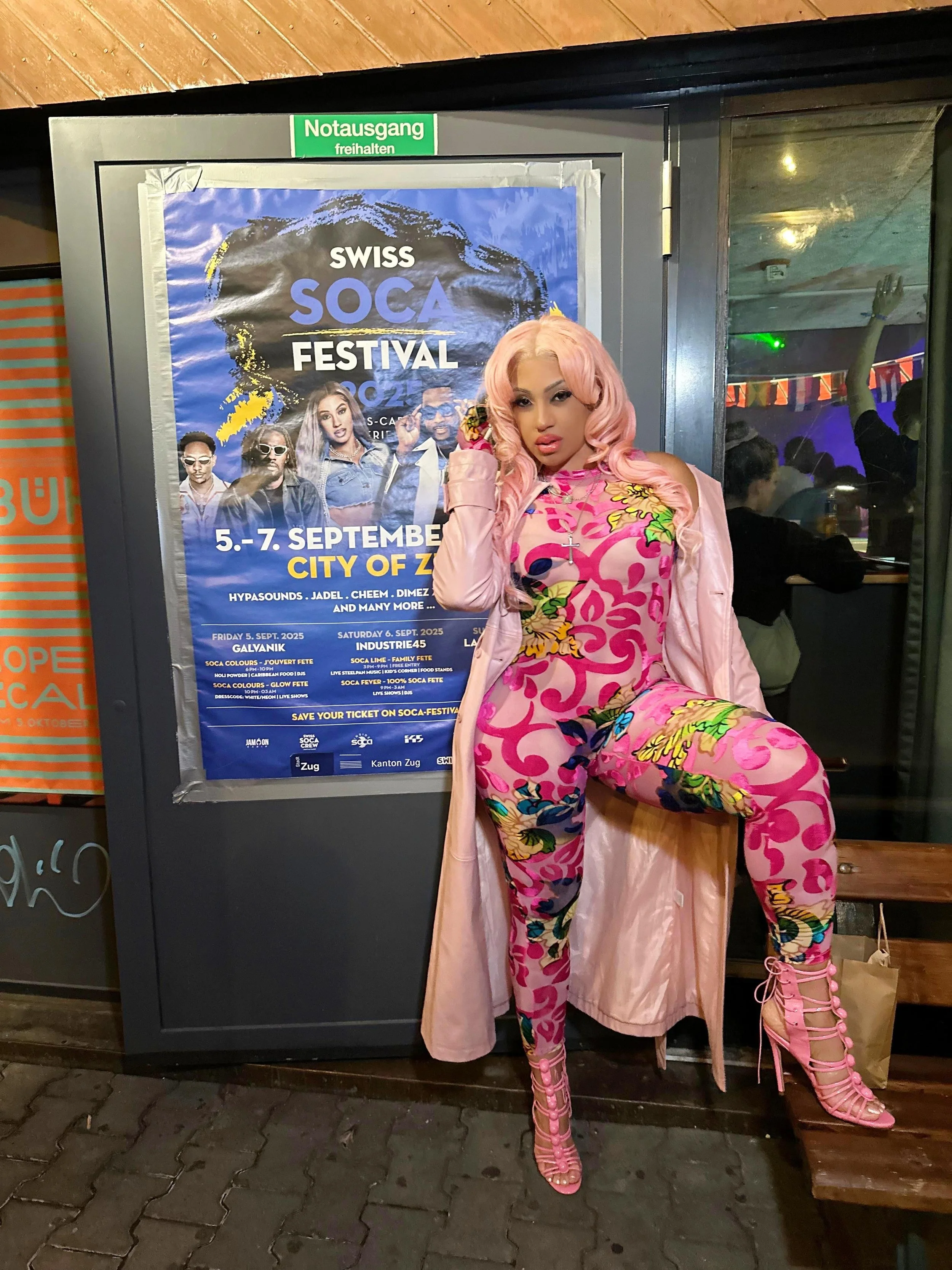 Jadel performing at the Swiss Soca Festival 2025