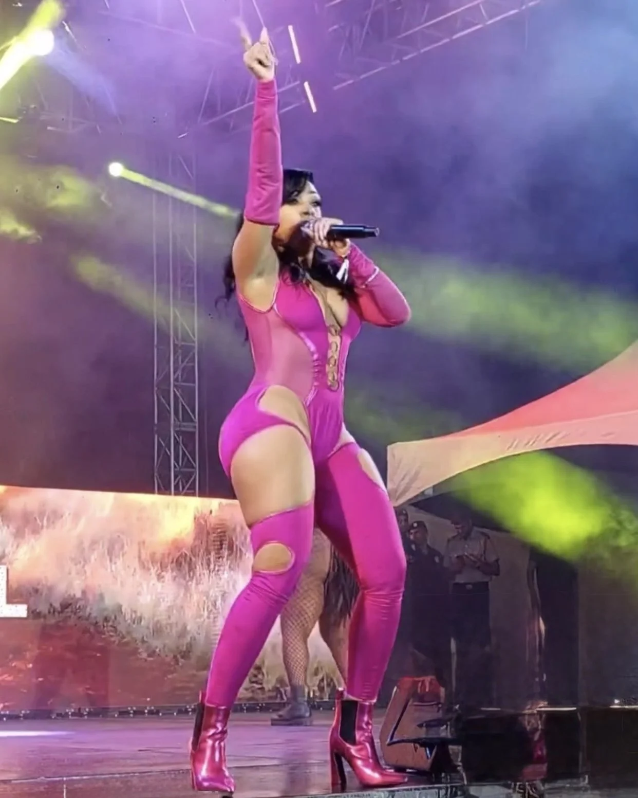 Jadel performing at Out n South Trinidad 2024