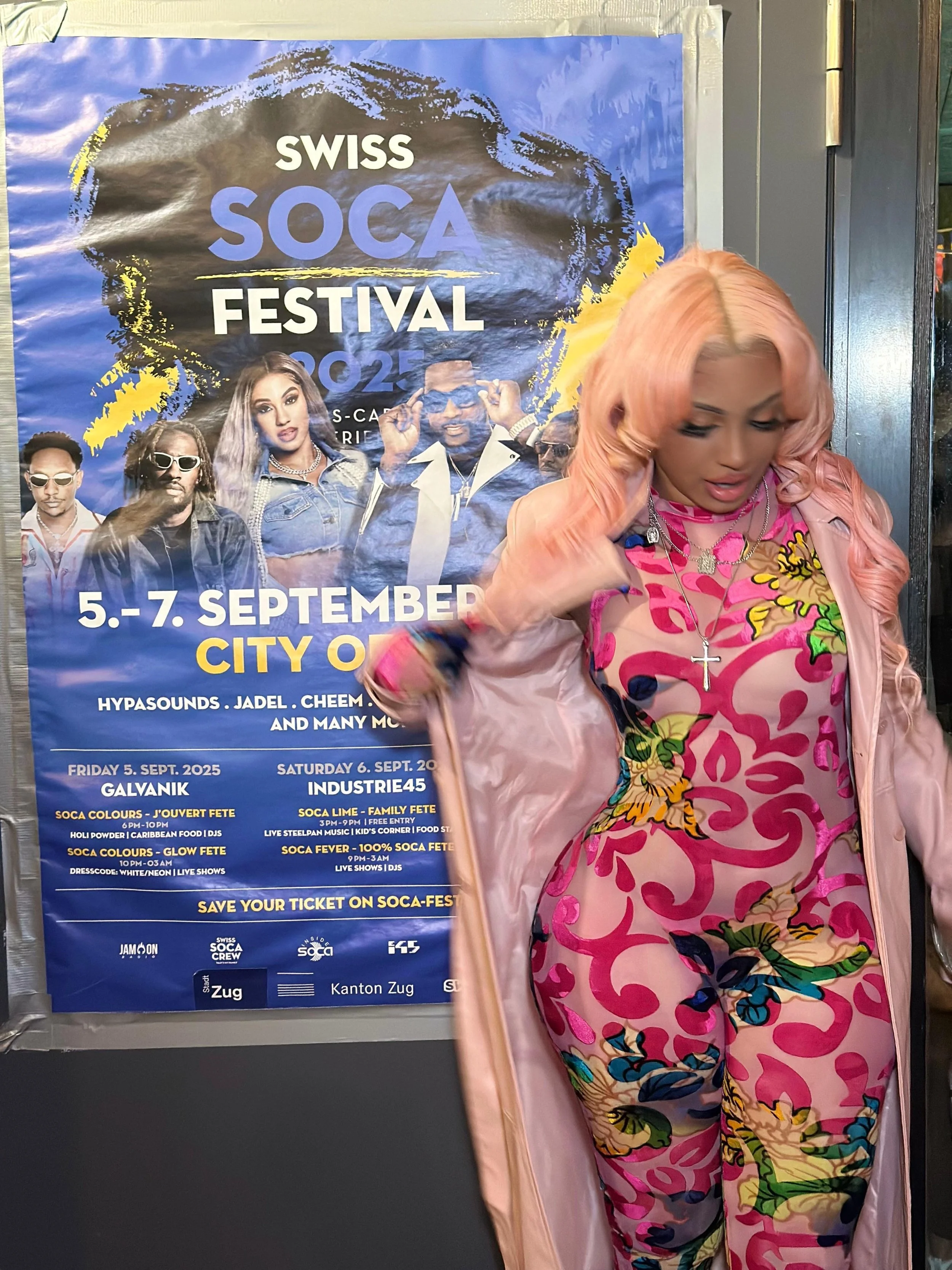 Jadel performing at the Swiss Soca Festival 2025