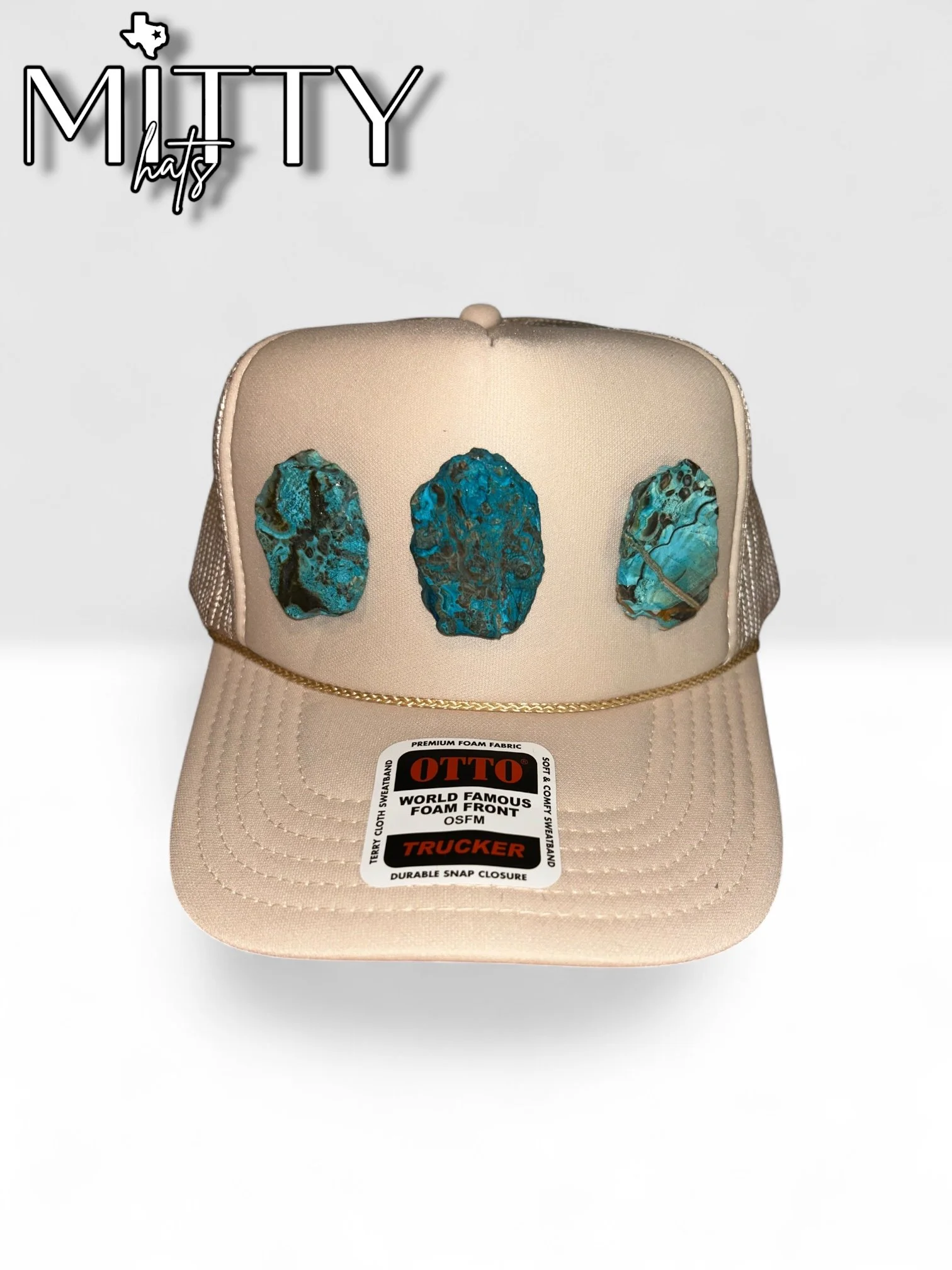 Classic Trucker Rope Hat/ 3 Stones