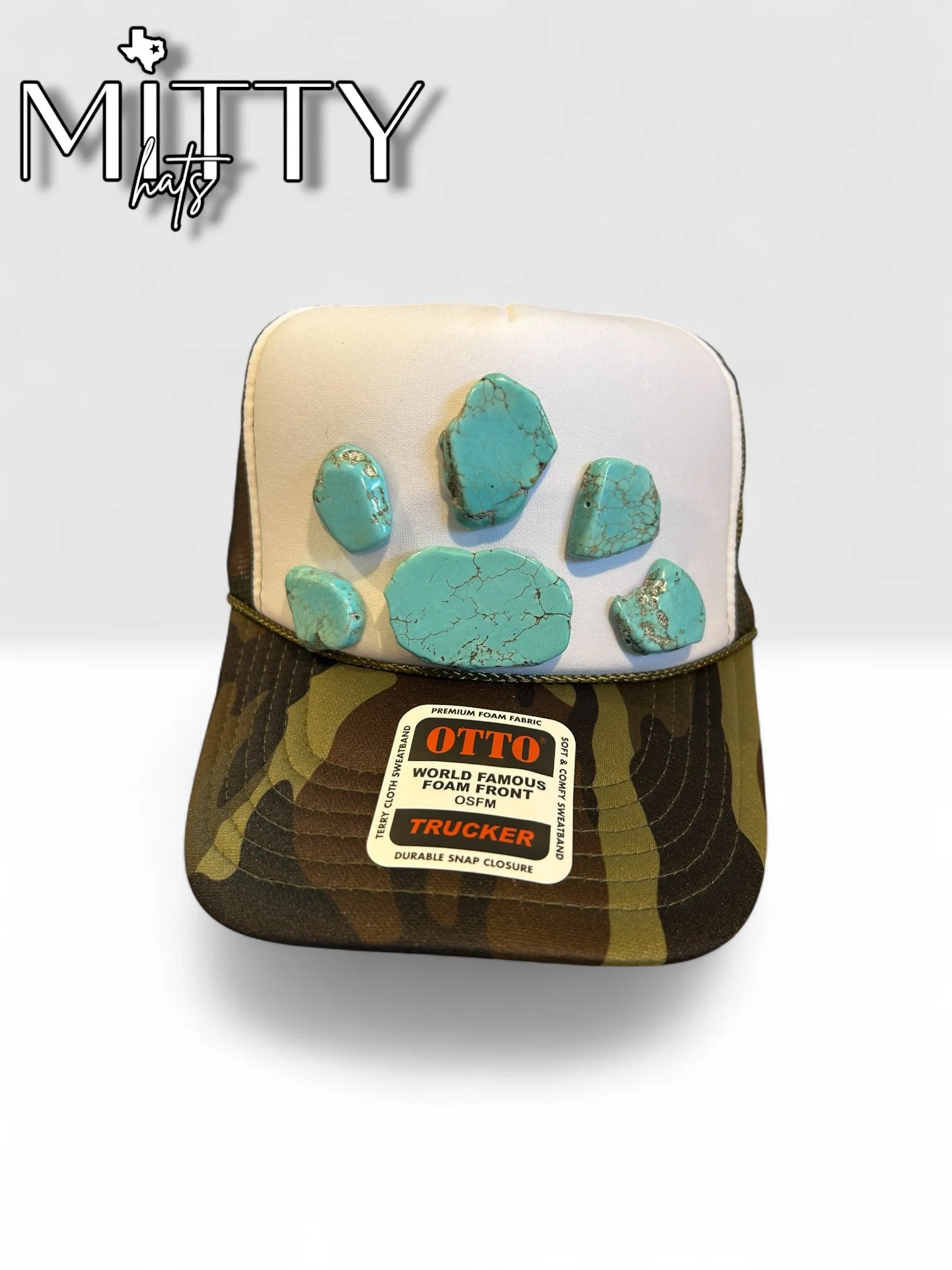 Classic Trucker Rope Hat/ 6 Stones