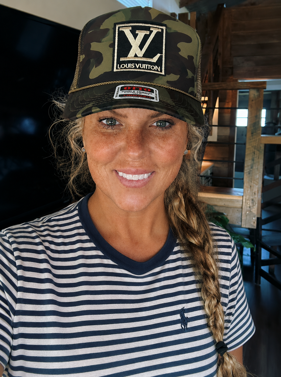 Classic Trucker Rope Hat/ Inspired Louis Vuitton Patch