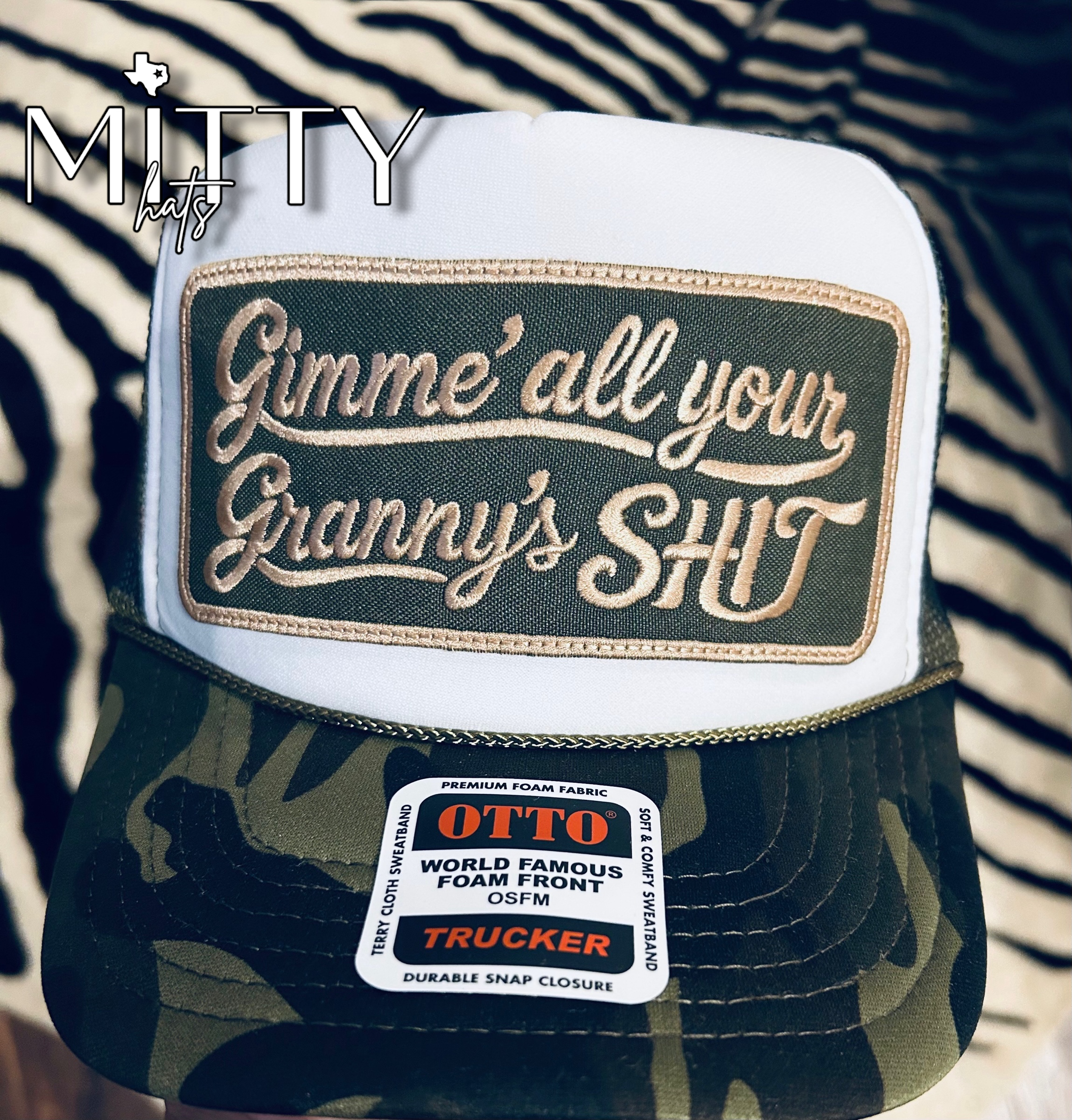 Classic trucker Otto hat w/ worded patch