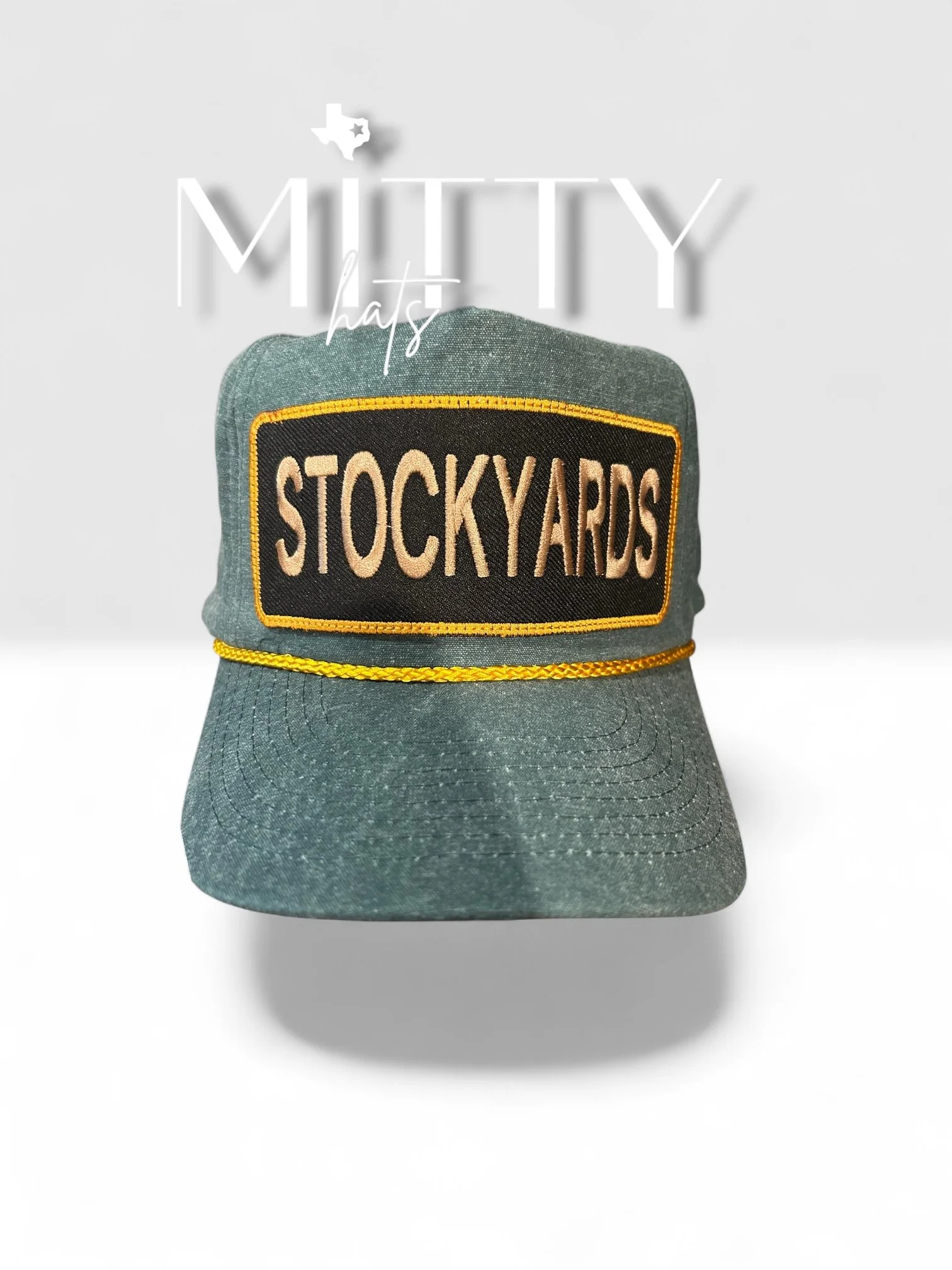 Classic Trucker Rope Hat/ Black Stockyards Patch