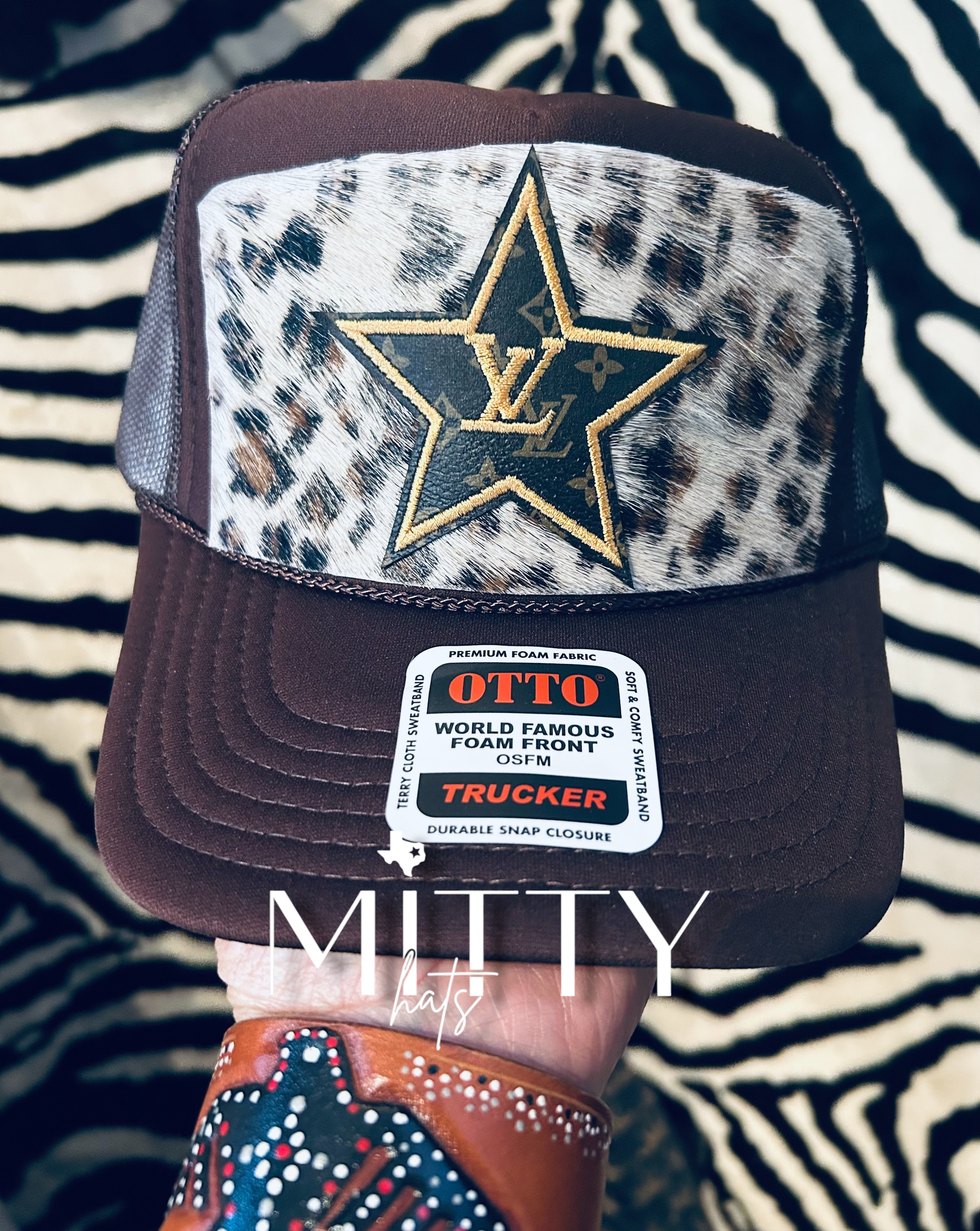 Classic trucker Otto hat w/ Louis Vuitton Inspired patch