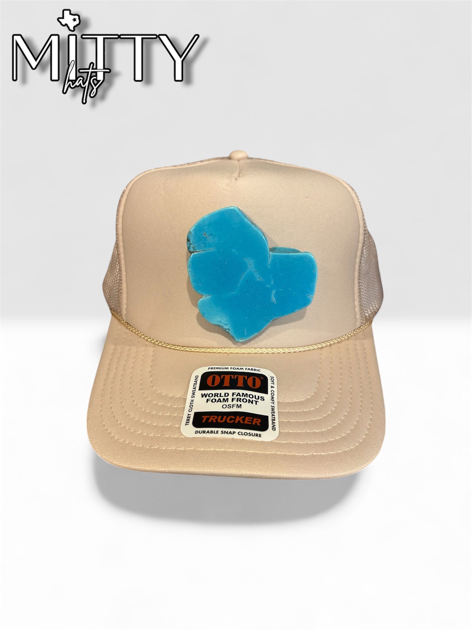 Classic Trucker Rope Hat/ Large Stone Style B