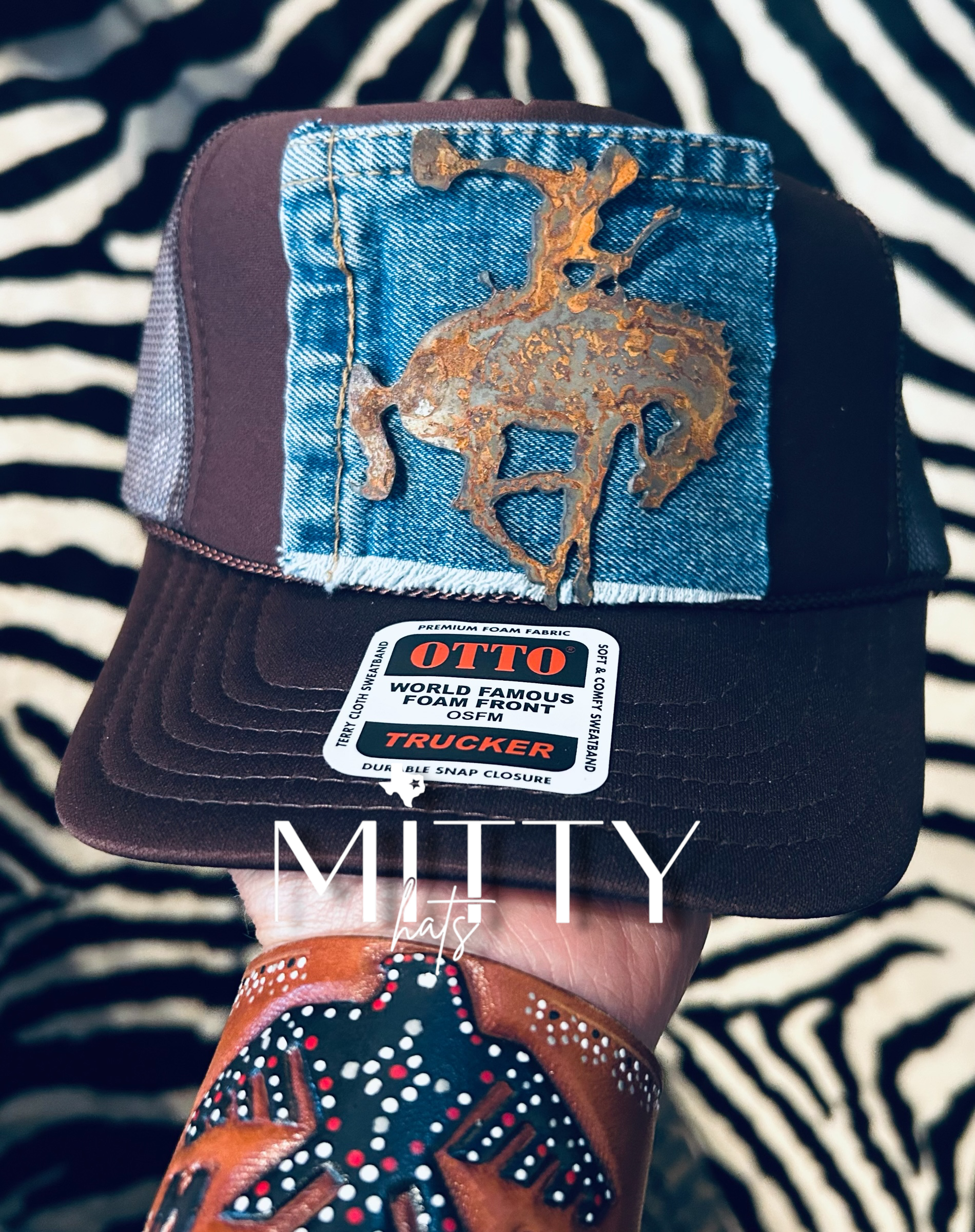 Classic trucker Otto hat w/ Denim & Cowboy