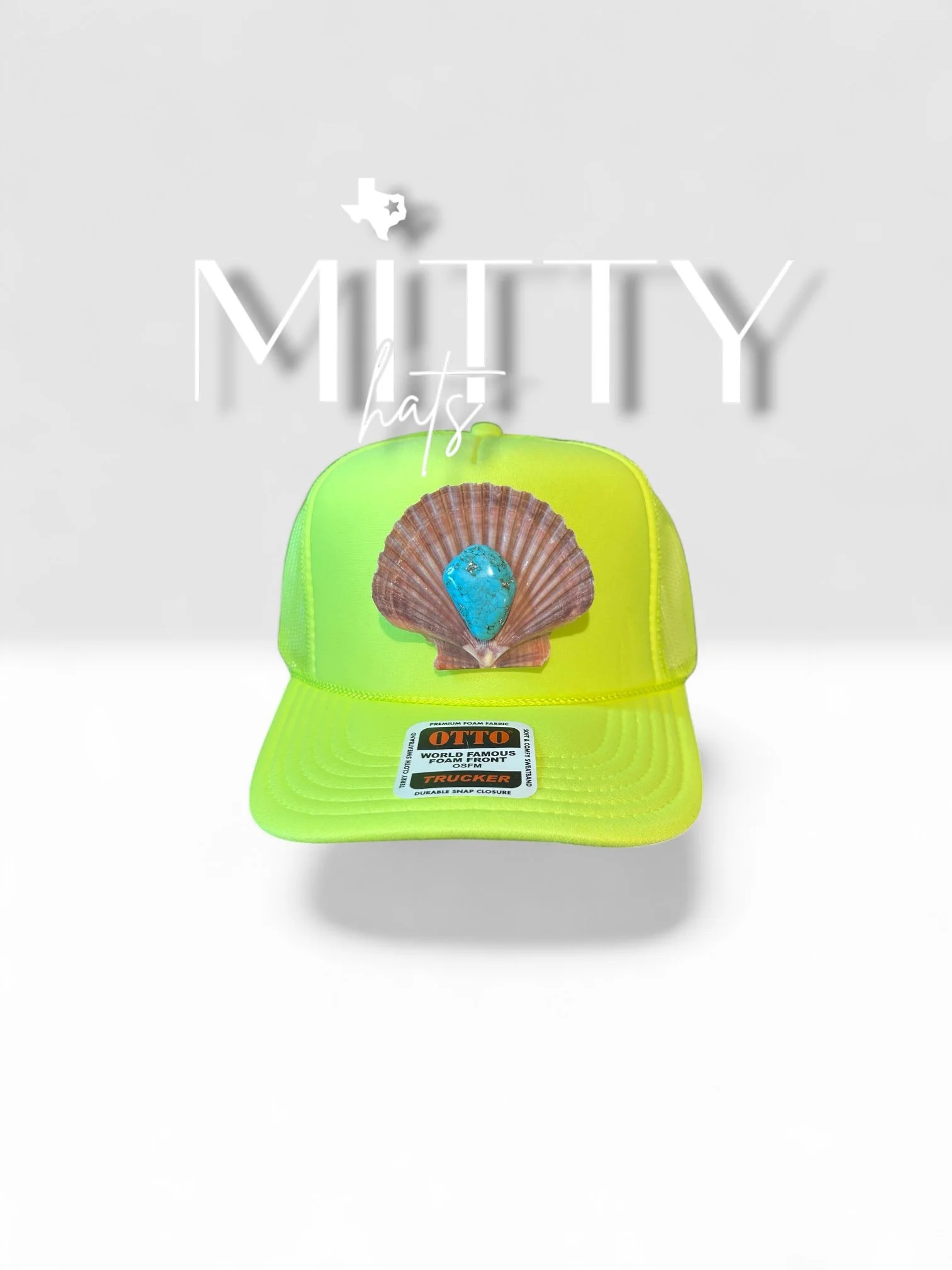 Classic Trucker Rope Hat/ Seashell & Stone