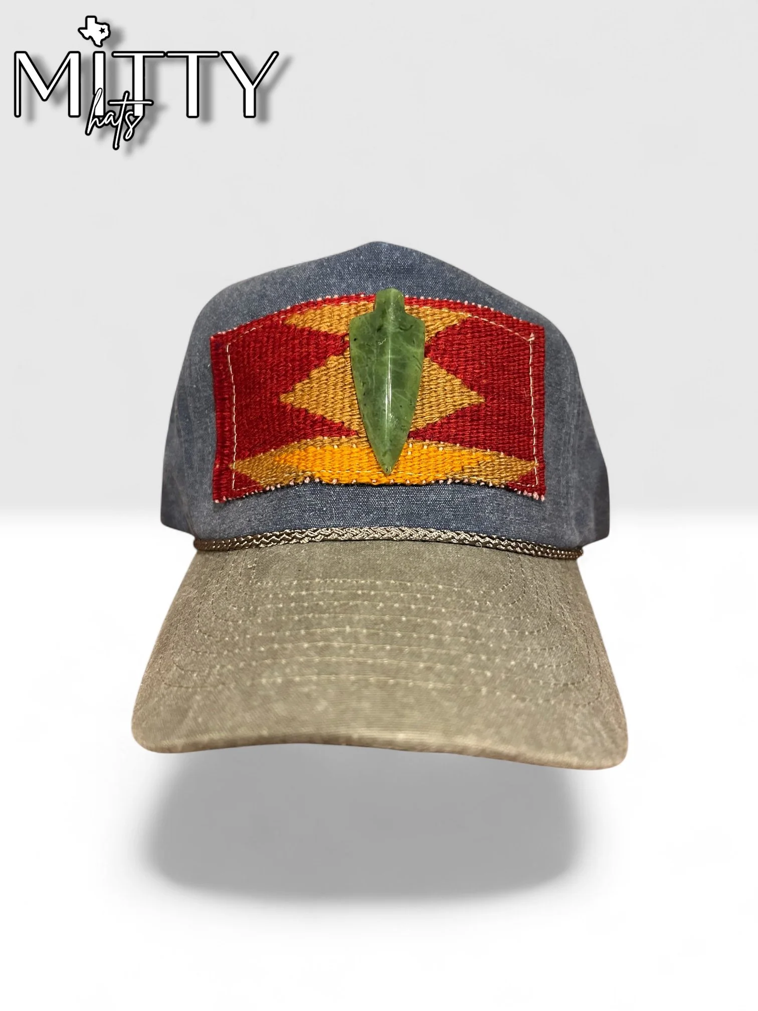 Classic Trucker Rope Hat/ Patch & Arrowhead