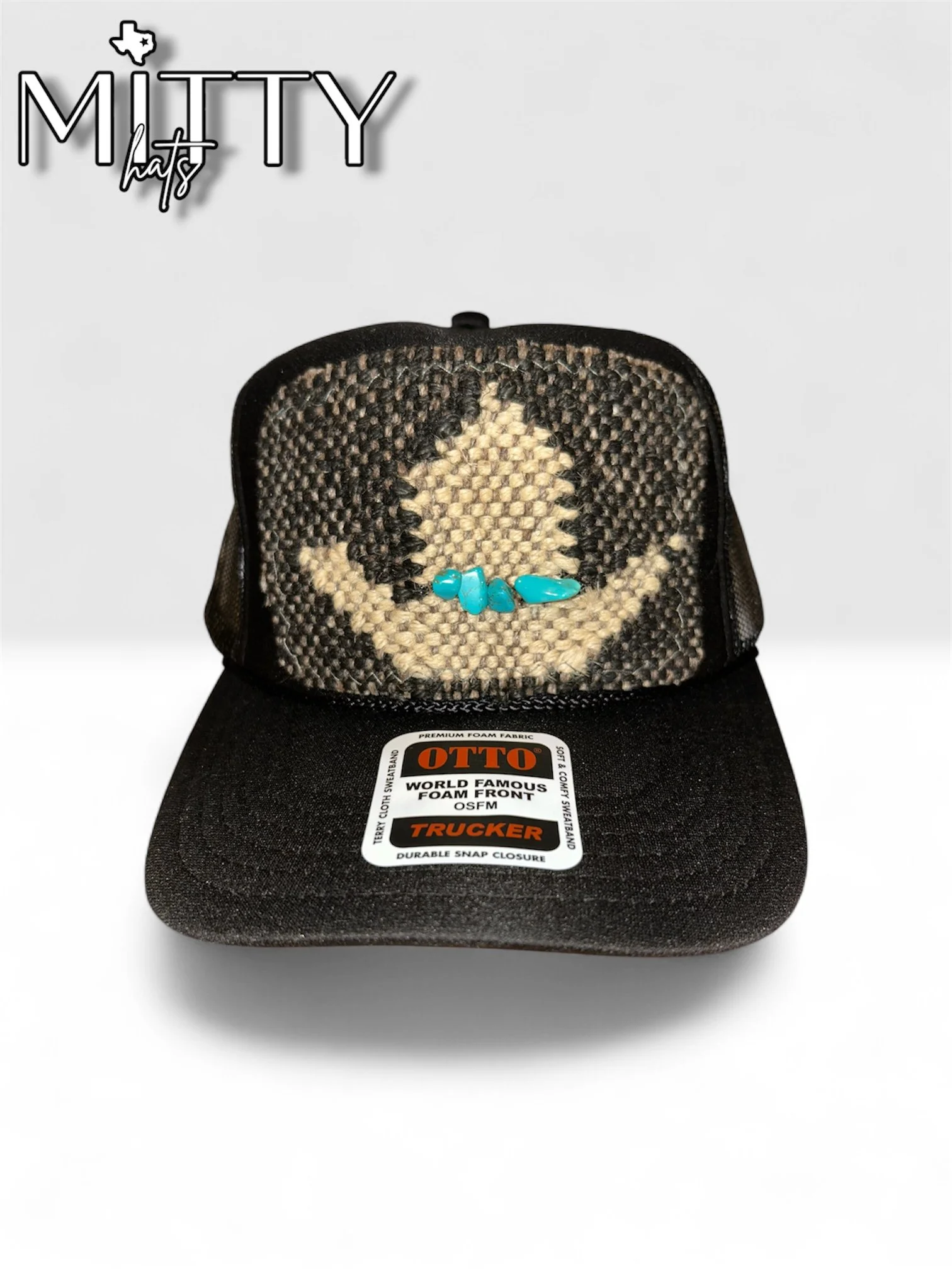 Classic Trucker Rope Hat/ Cowboy Patch