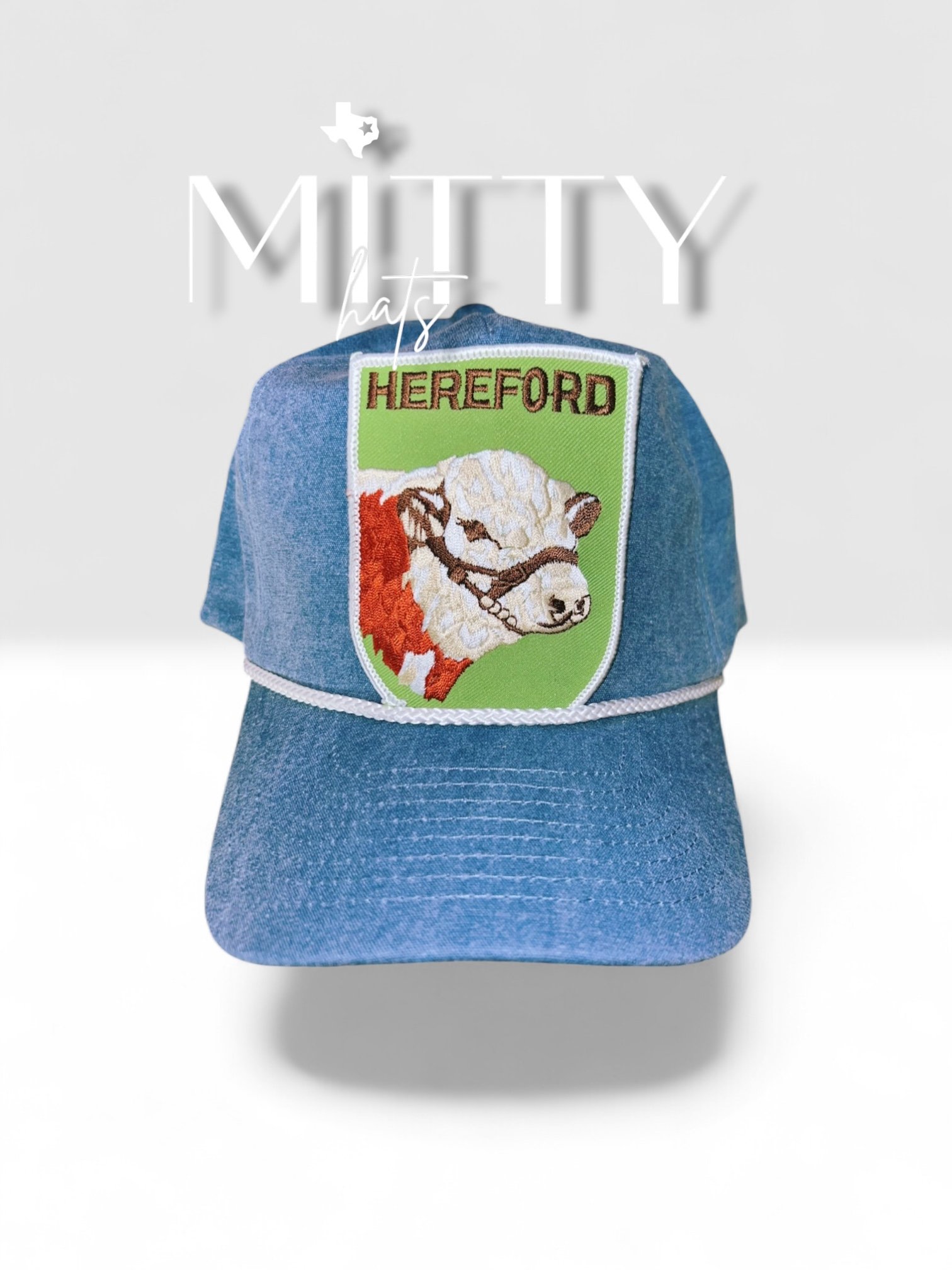 Classic Trucker Rope Hat/ Hereford Patch