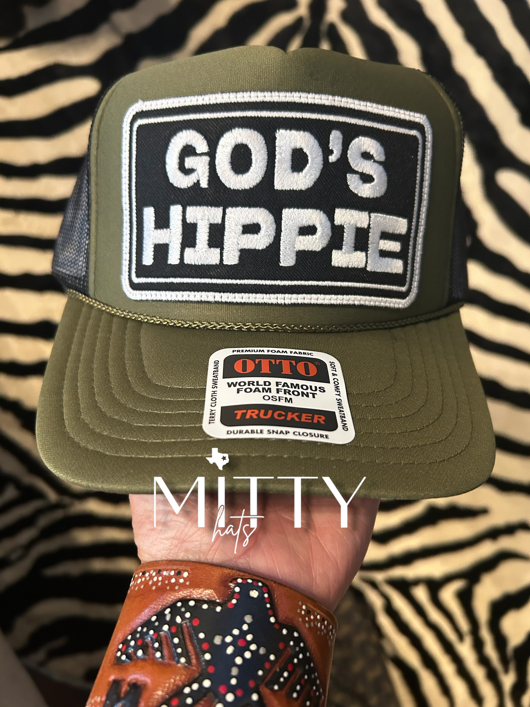 Classic trucker Otto hat w/ God’s Hippie patch