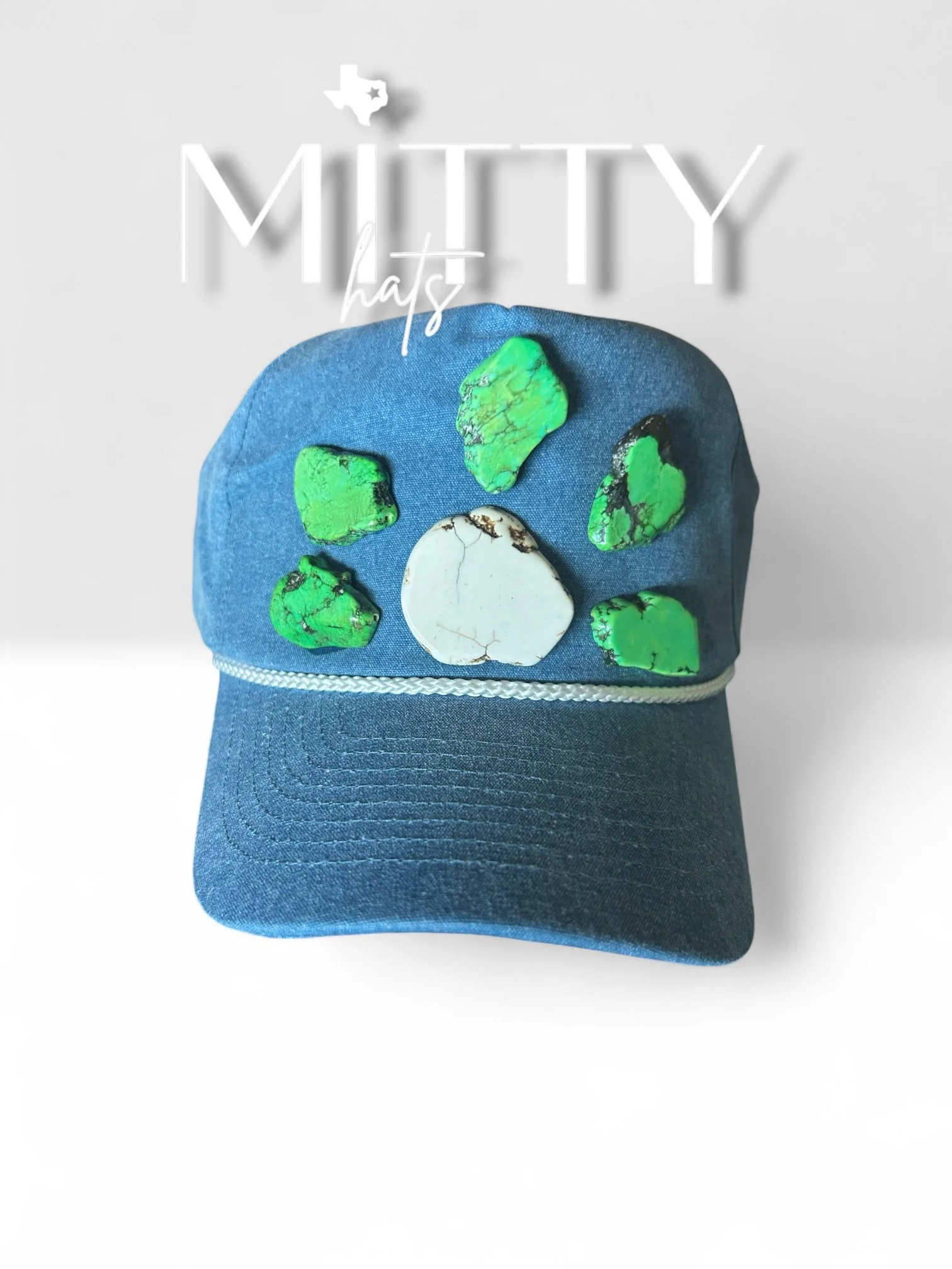 Classic Trucker Rope Hat/ 6 Stones
