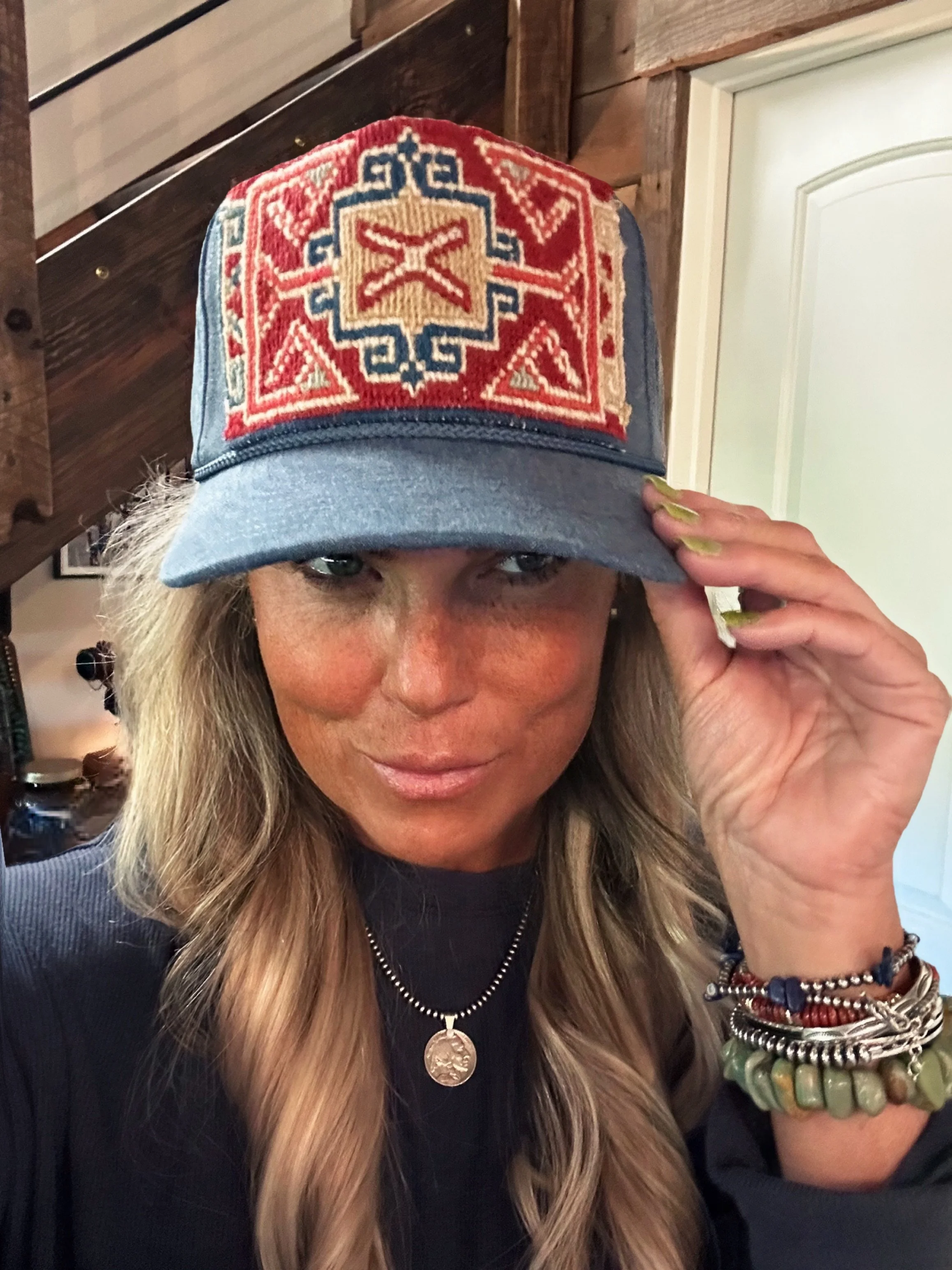 Classic Trucker Rope Hat/ Colorful Design Patch