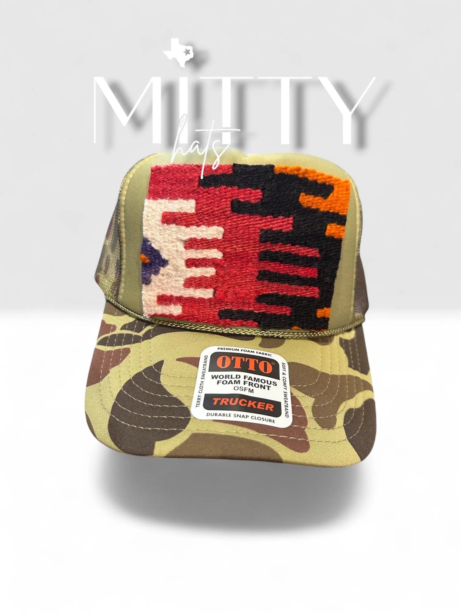 Classic Trucker Rope Hat/ Colored Lined Patch