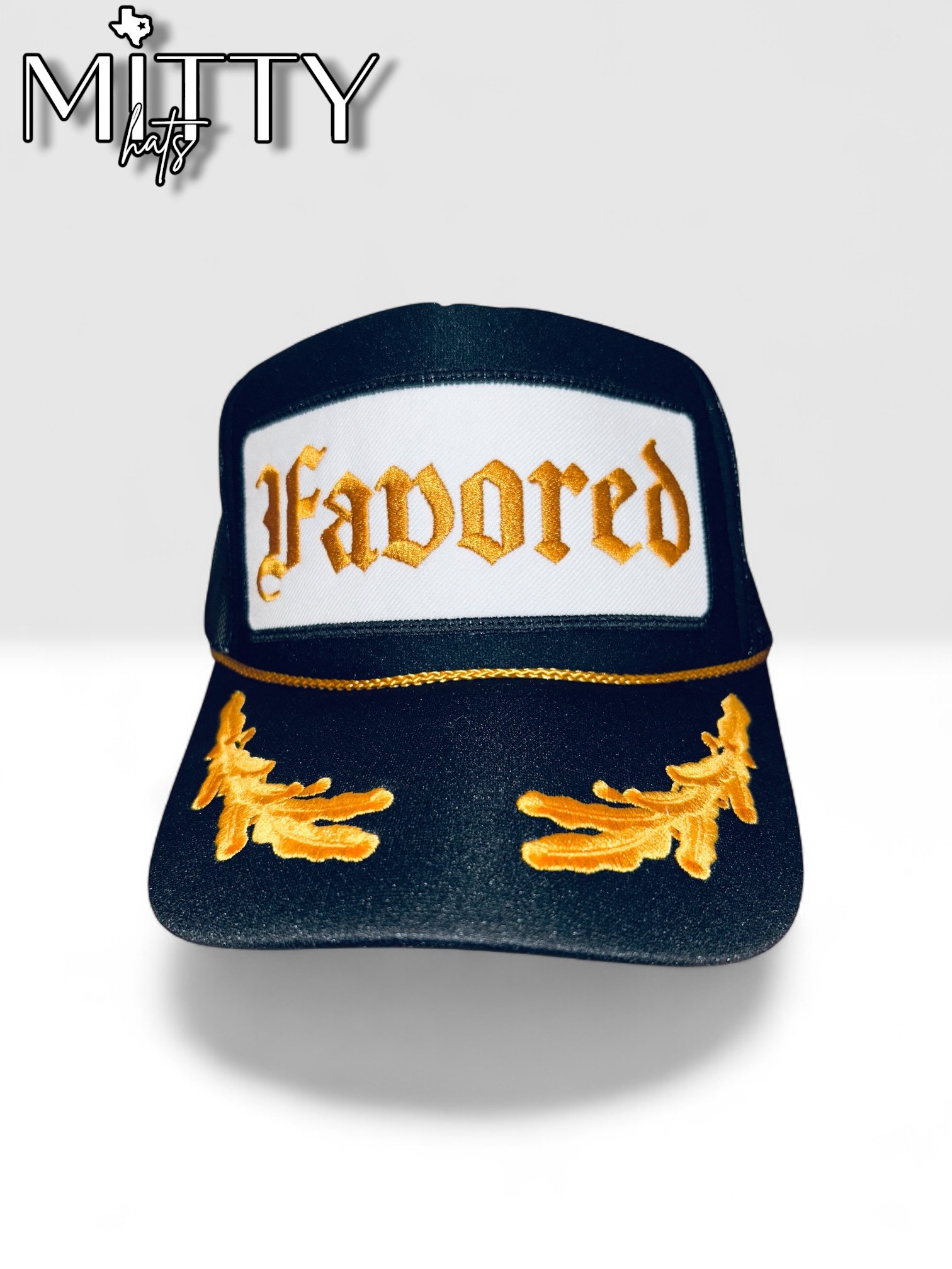 Classic Trucker Rope Hat/ Favored name patch