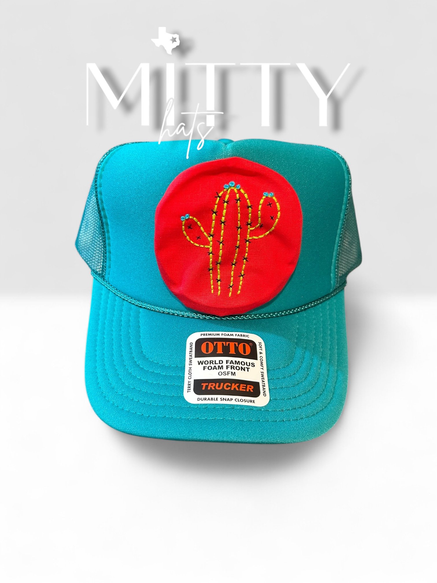 Classic Trucker Rope Hat/ Cactus Patch