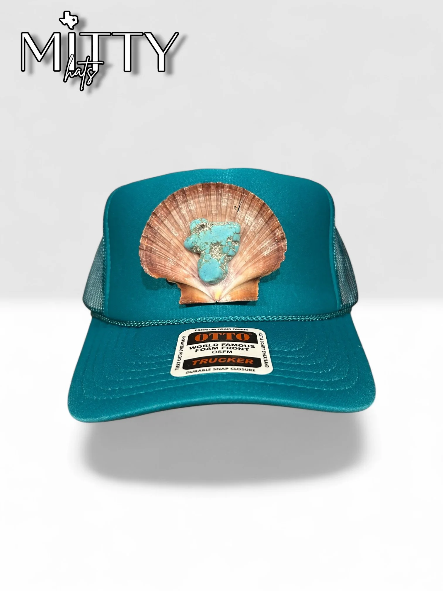 Classic Trucker Rope Hat/ Seashell & Stone