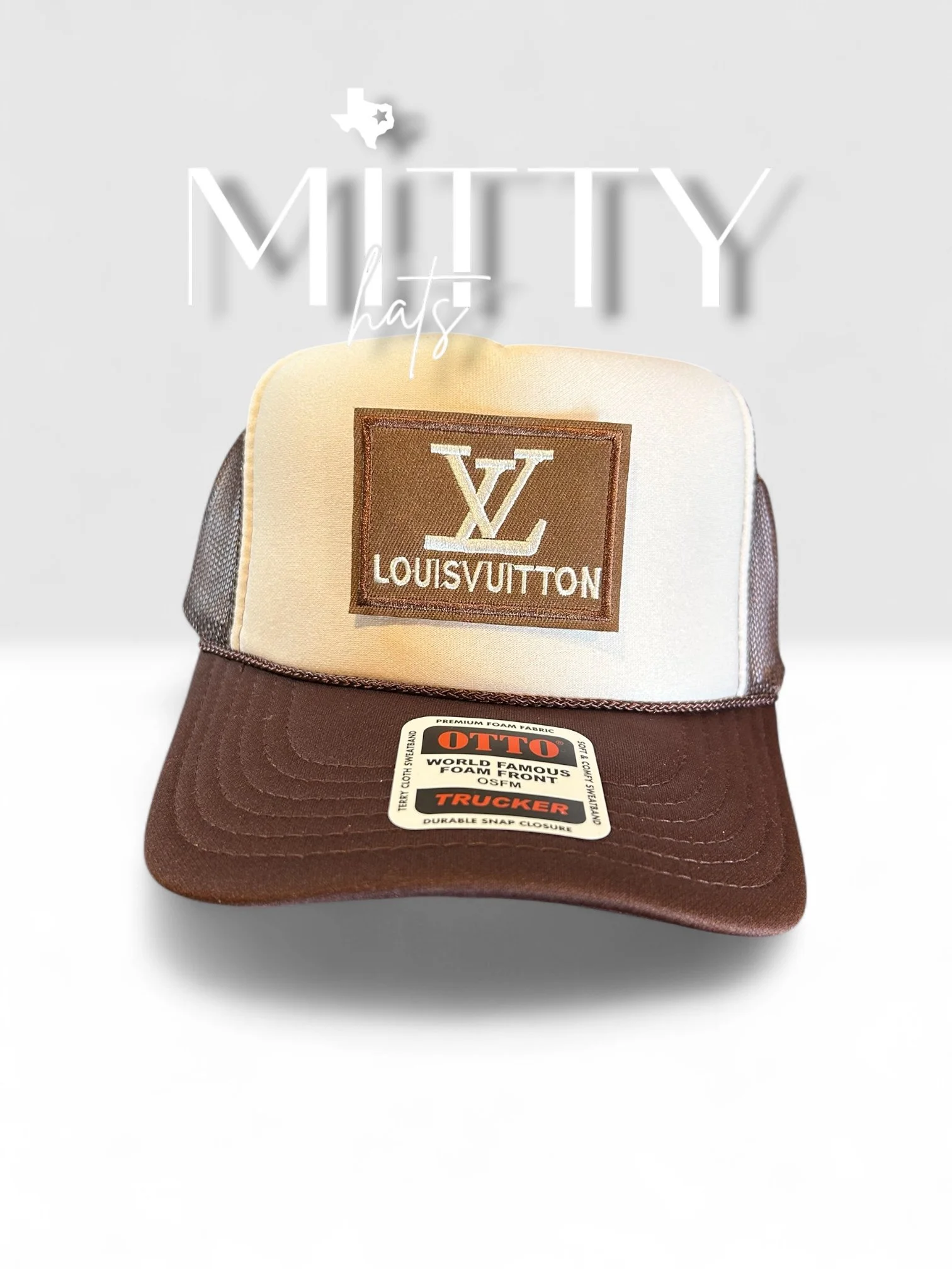 Classic Trucker Rope Hat/ Inspired By Louis Vuitton Patch