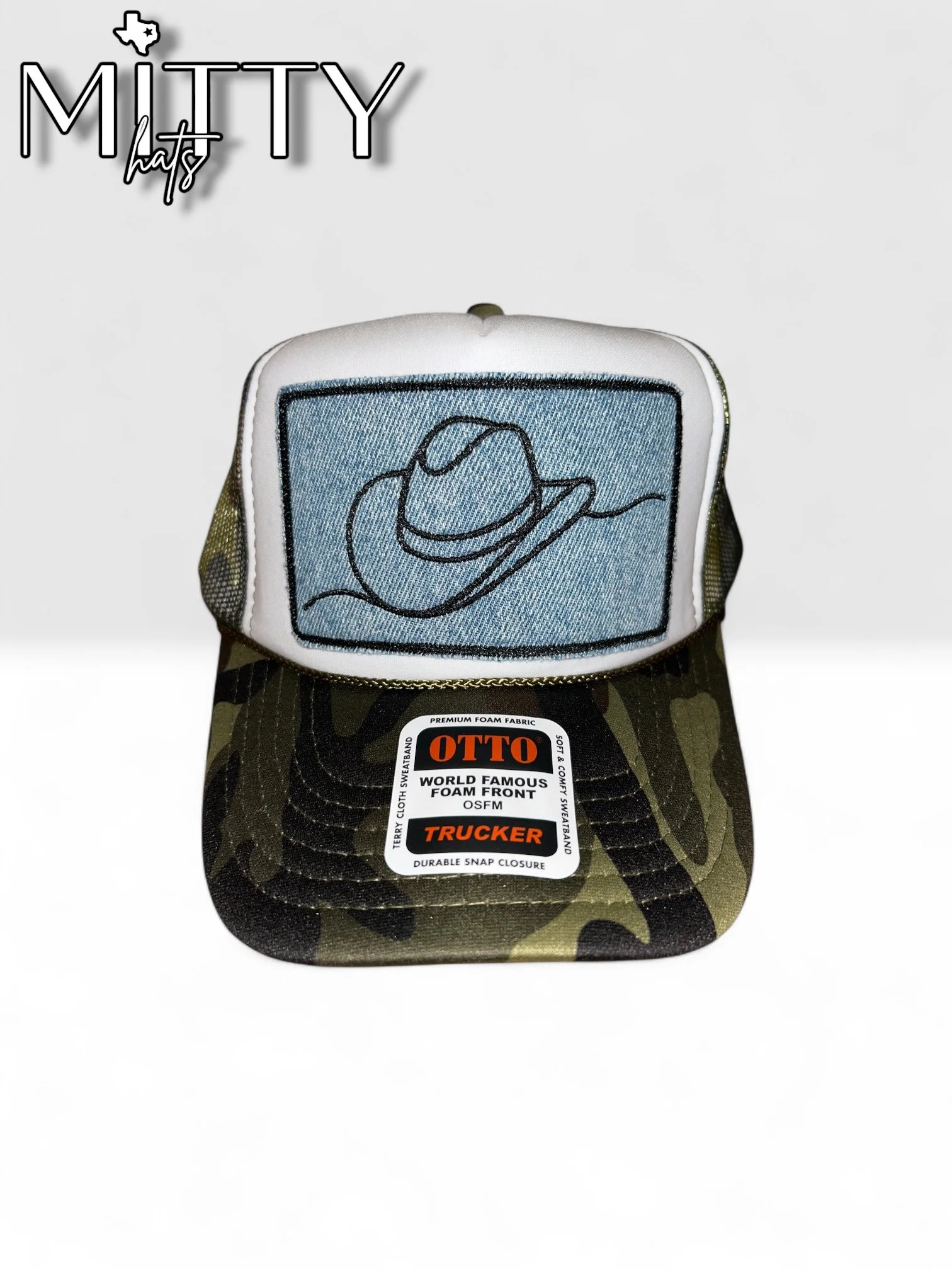 Classic Trucker Rope Hat/ Cowboy Hat Patch