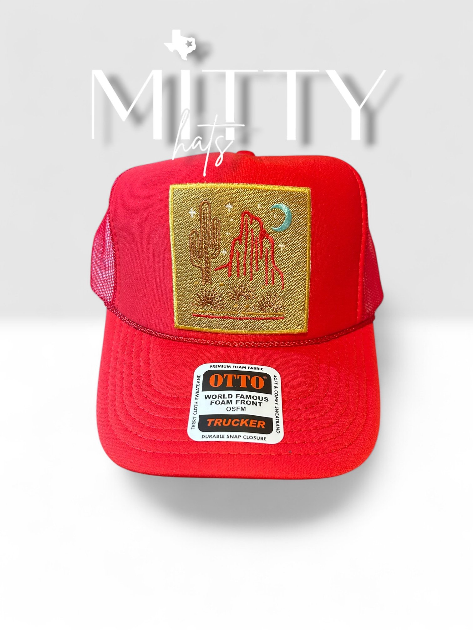 Classic Trucker Rope Hat/ Desert Patch