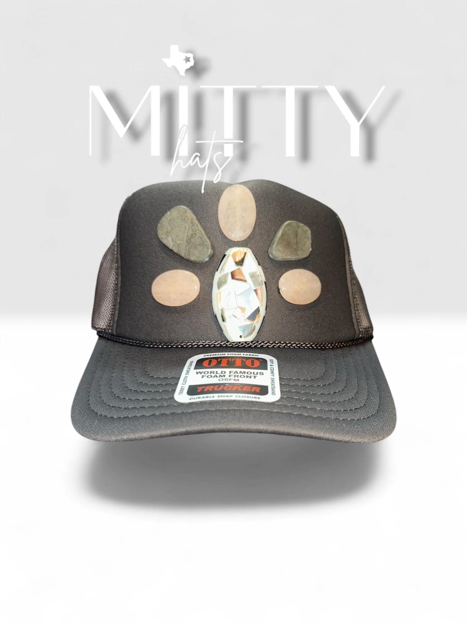 Classic Trucker Rope Hat/ Stones