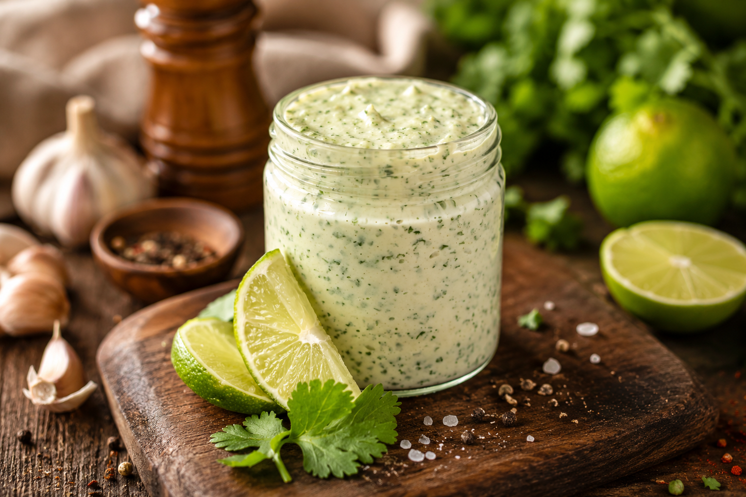 Cilantro Garlic Mayo Sauce