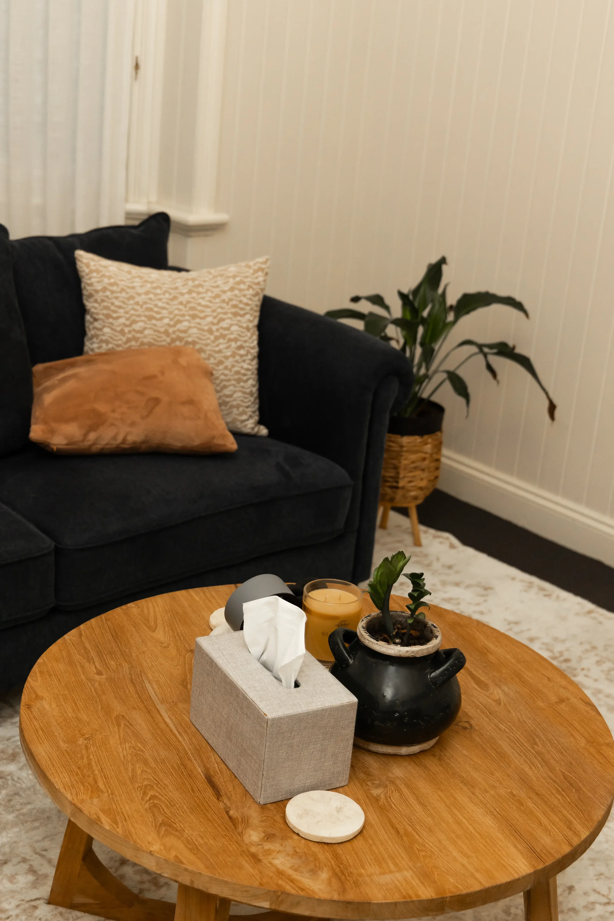 Modern, welcoming psychological practice interiors at Osmosis Psychology, located at 79 Latrobe Terrace, Paddington QLD.