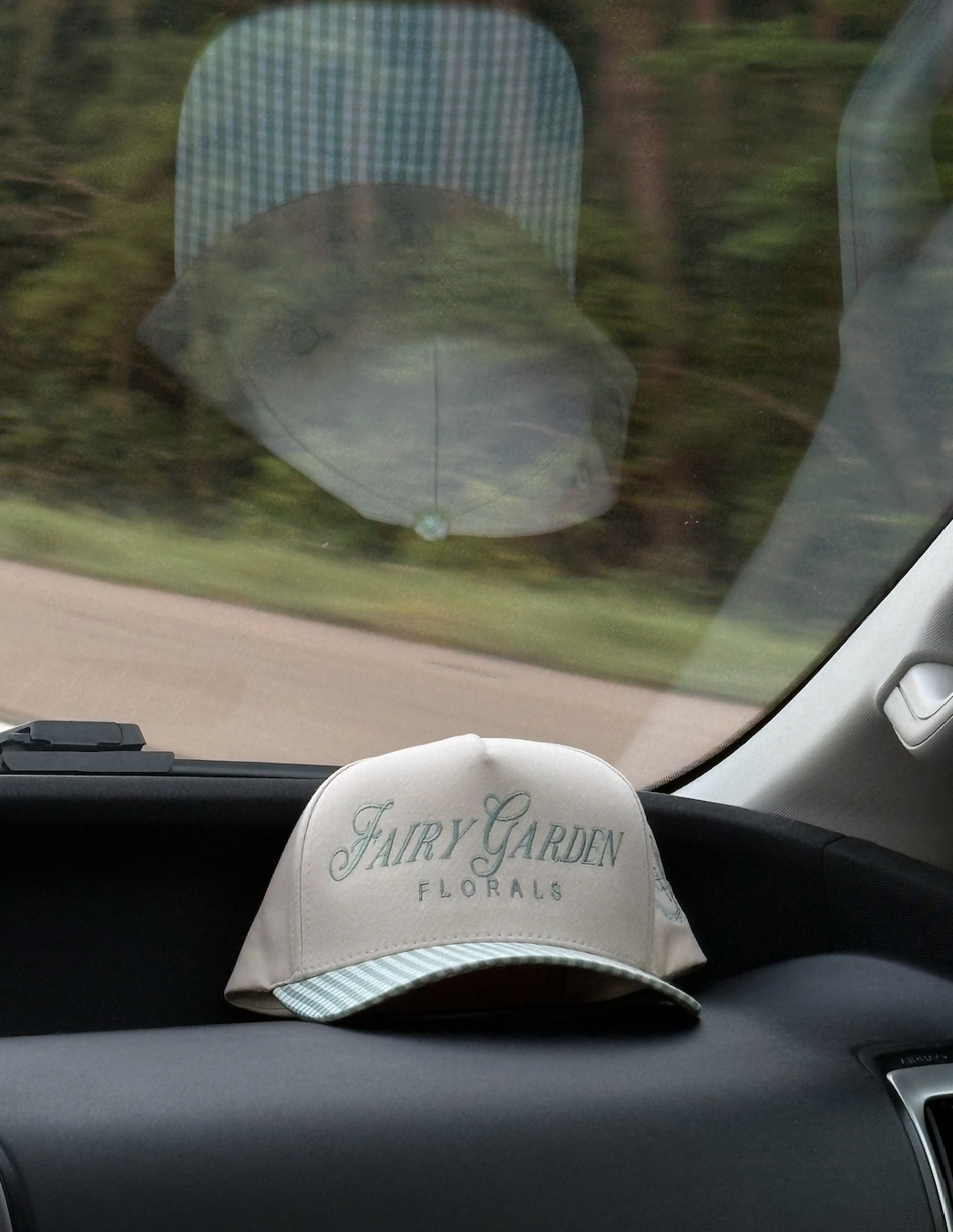 Signature Green Gingham Check Two-Tone Trucker Hat