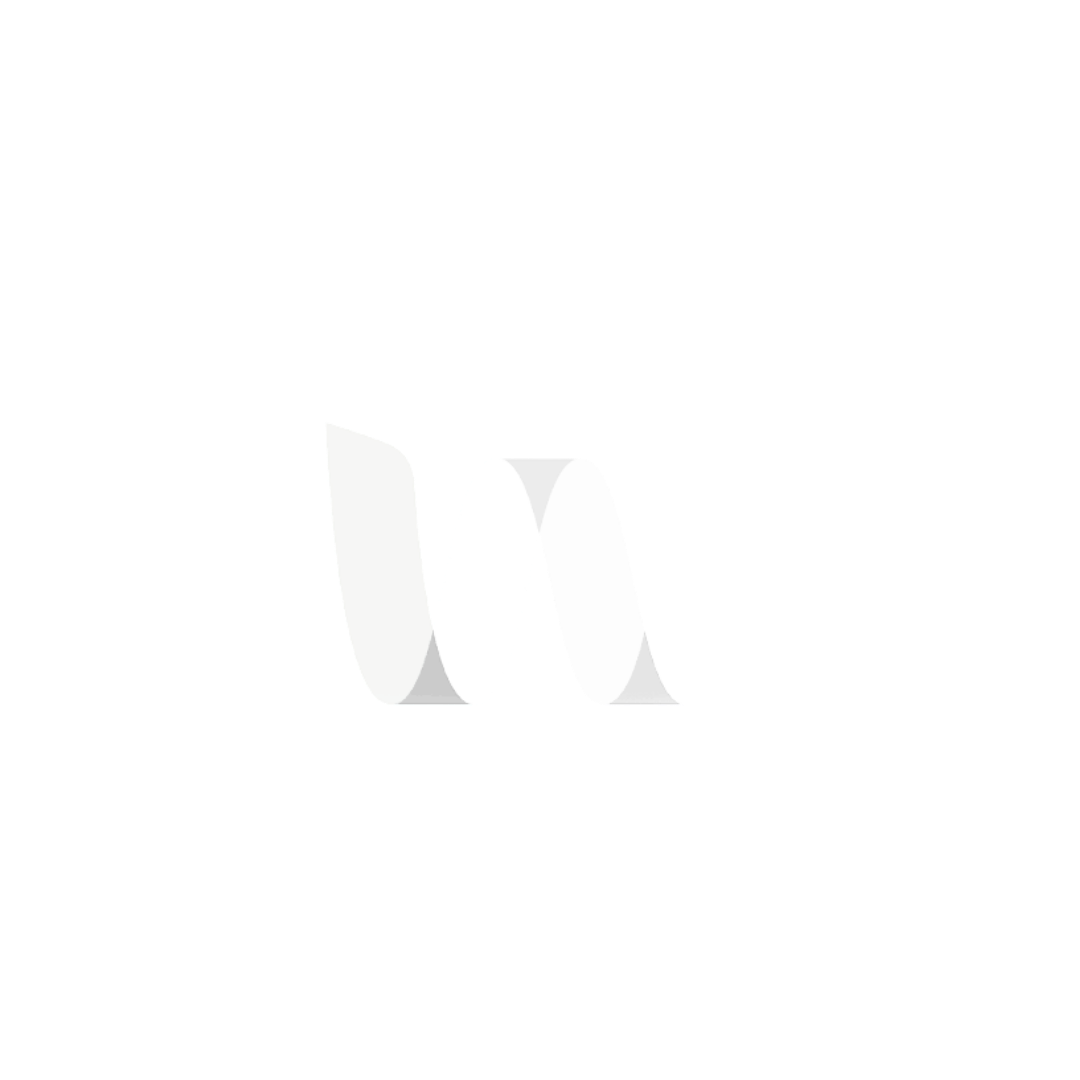 White stylized letter W in the center with wavy border surrounding it on a black background.