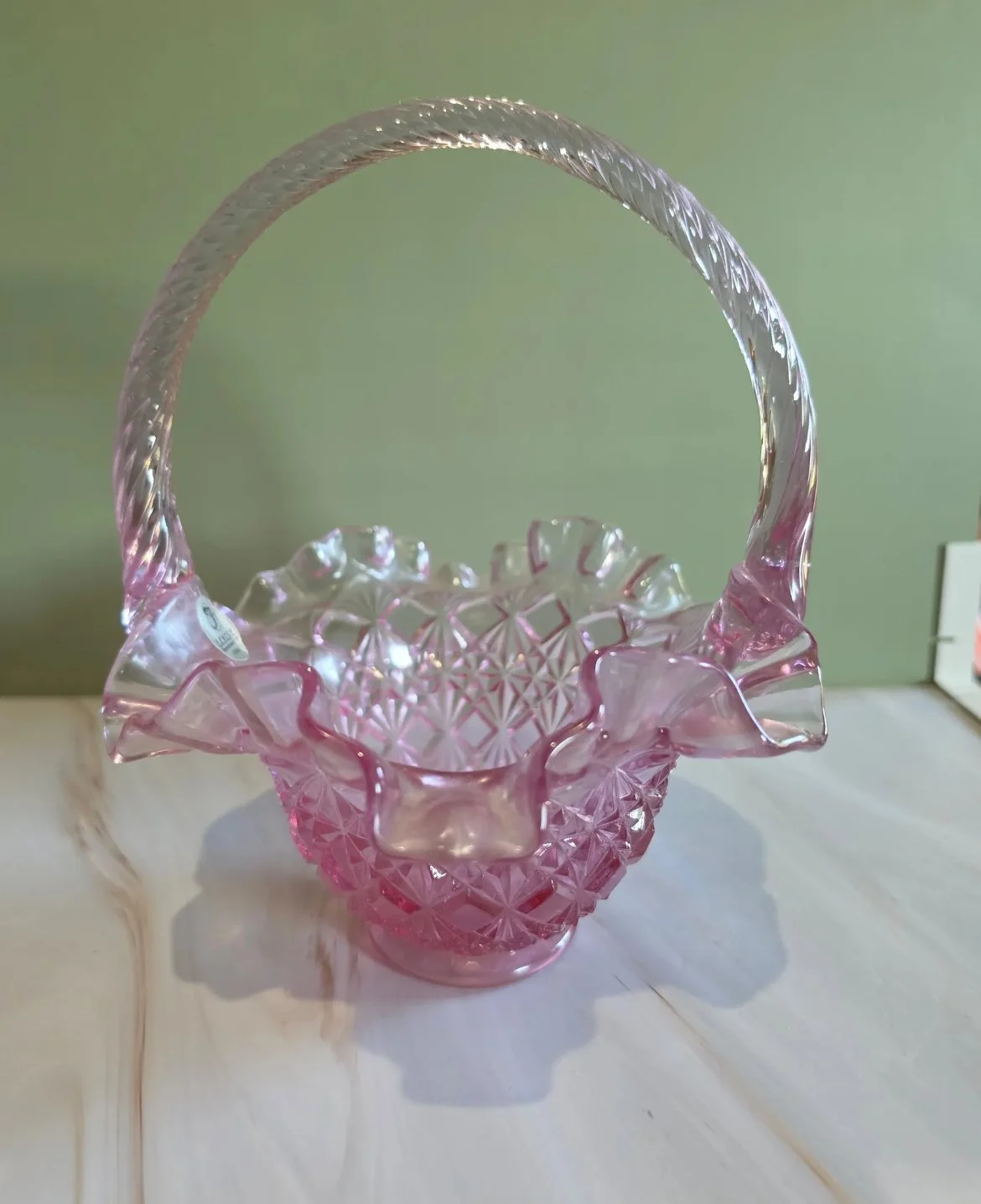 Indiana Glass Diamond Point Butter Dish