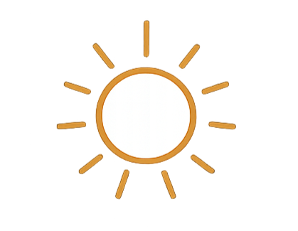 simple line drawing of sun
