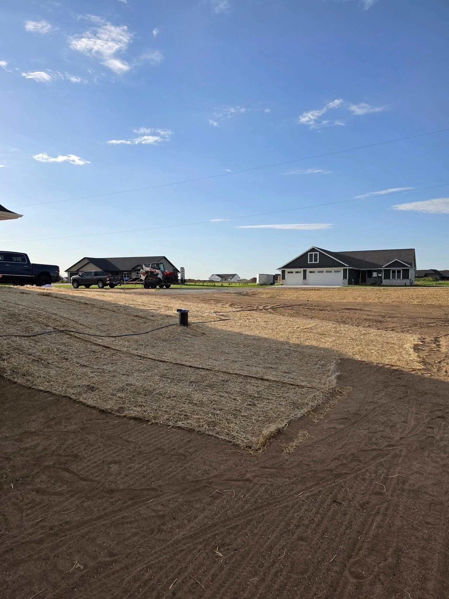 Ground prep site — Residential ground prep and finish grading with construction equipment by Ground & Grid Solutions