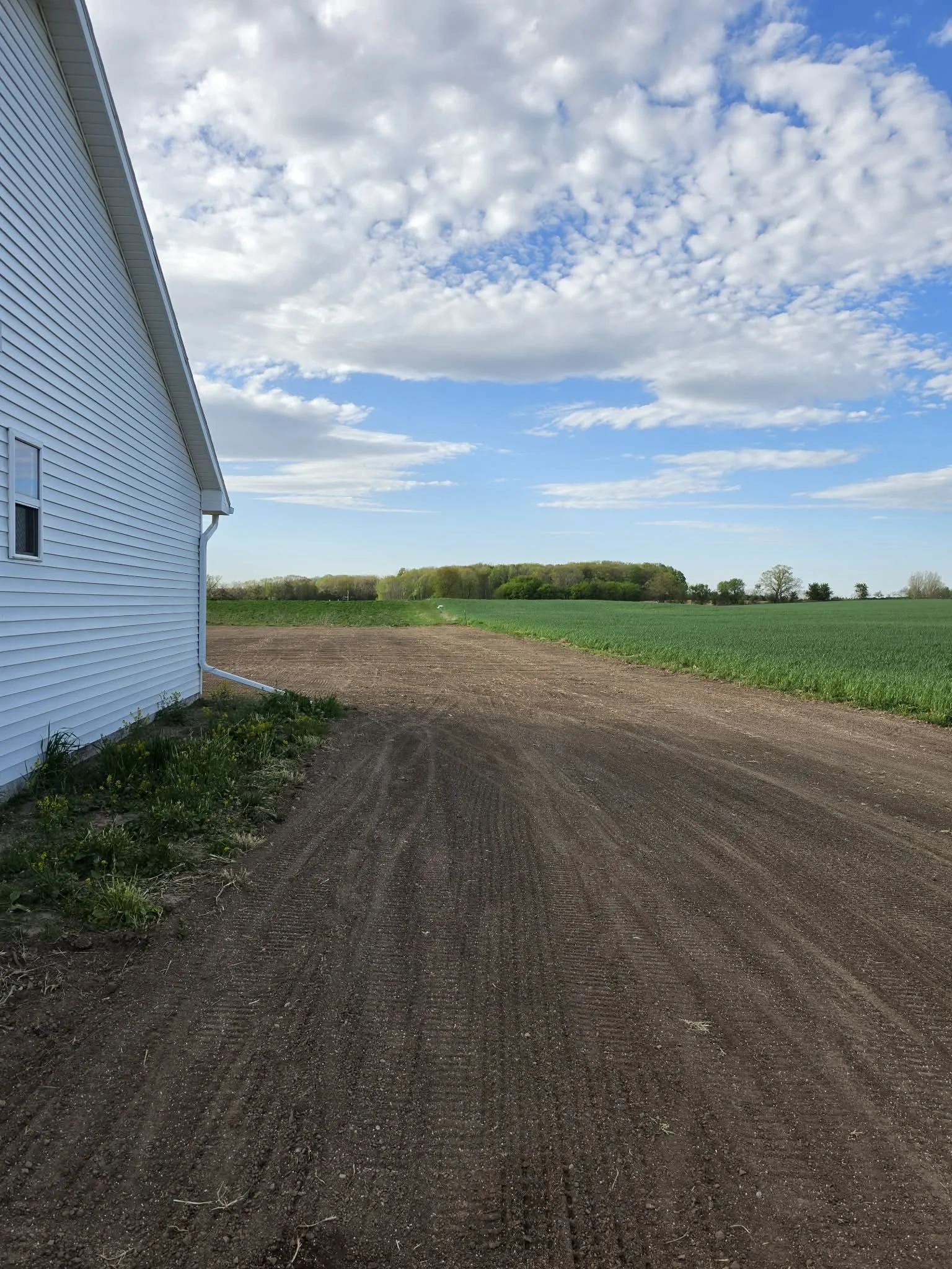 Landscape refresh beside house — Finish grading and ground prep along property completed by Ground & Grid Solutions
