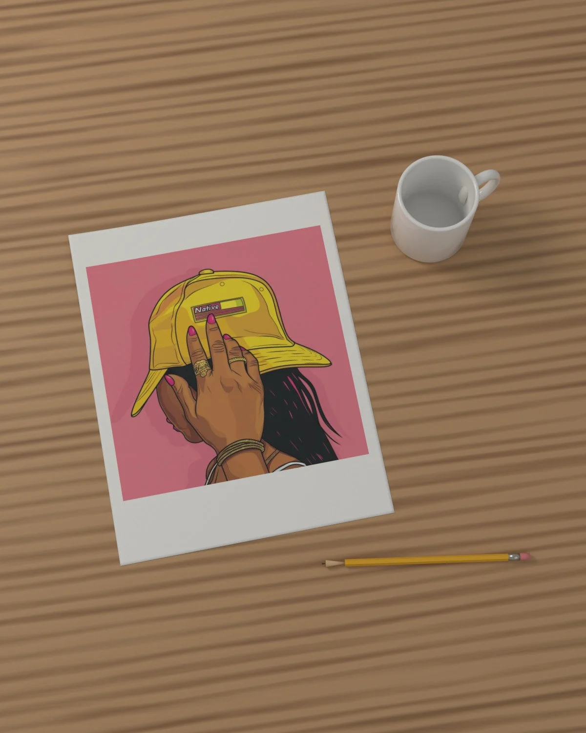 Native Girl art print, 11x14 size shown