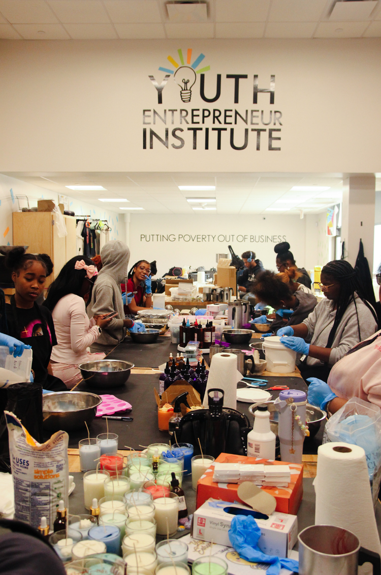 YEI MBSYEP youth participating in entrepreneurship and hands-on learning
