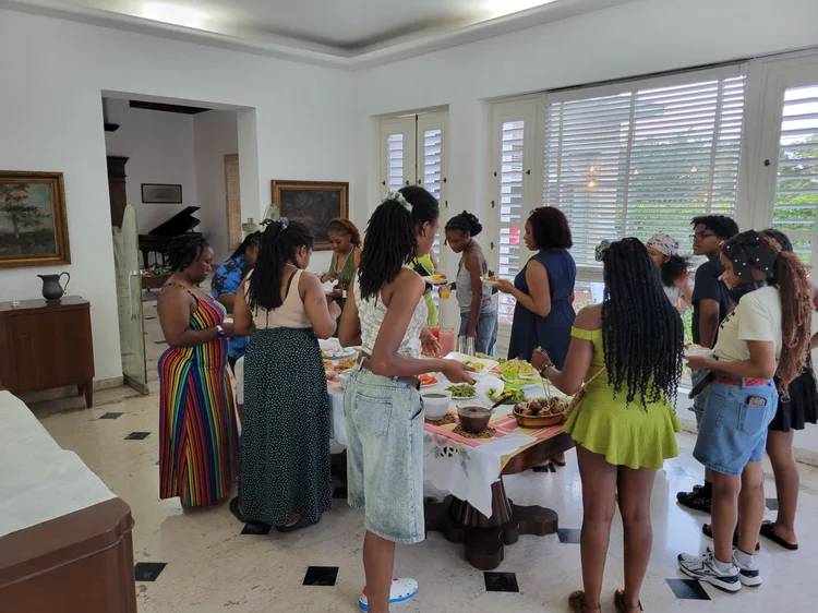 YEI students participating in a youth exchange in Cuba