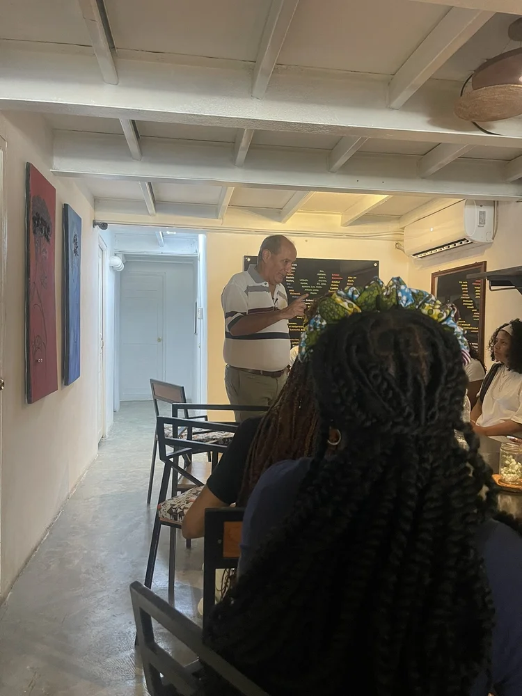 YEI students learning from a University of Havana economist