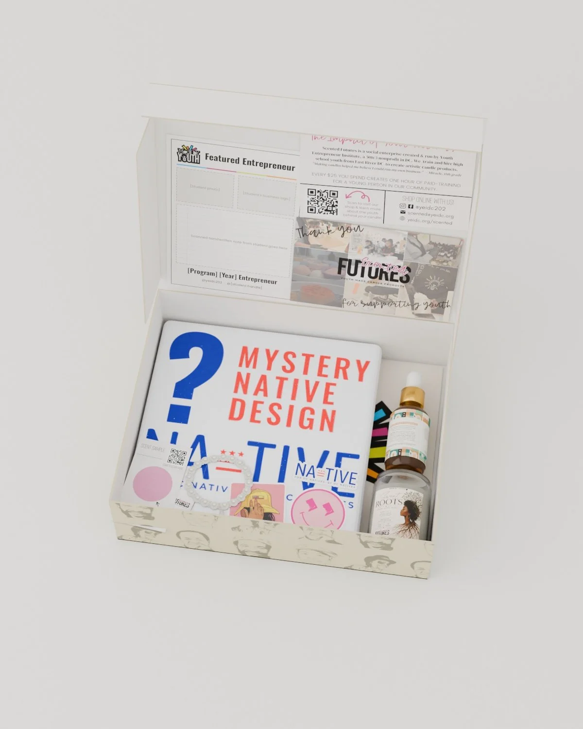 2026-10-23_NativeDC_native-box-v6_01b_regular-box_ALT-with-mystery-tee_open-hero_tan_laila-bracelet_CONCEPTUAL_1200x1500_DRAFT_AI_MOCKUP.jpg