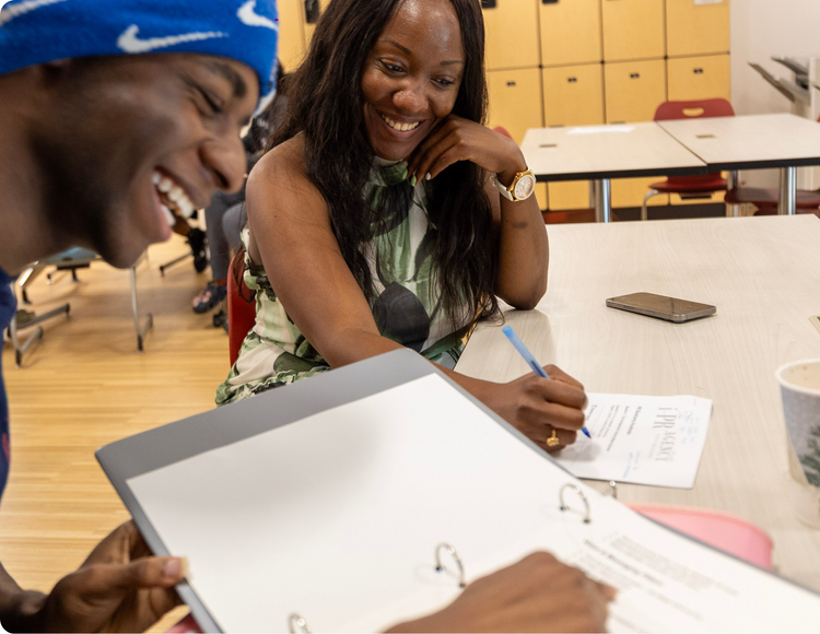 Students developing business ideas