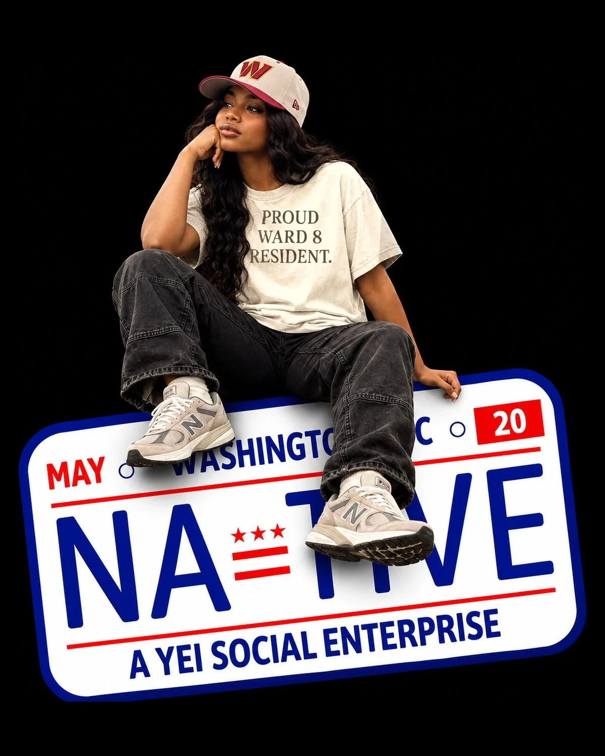 05_lifestyle-woman_faded-cream__2026-10-21_BT_NativeDC_NCM-TS-01-TBD_proud-ward-8-resident-tee-faded-cream_lifestyle-plate-woman_CONCEPTUAL_1200x1500_v03-tpl_DRAFT_AI_MOCKUP.jpg