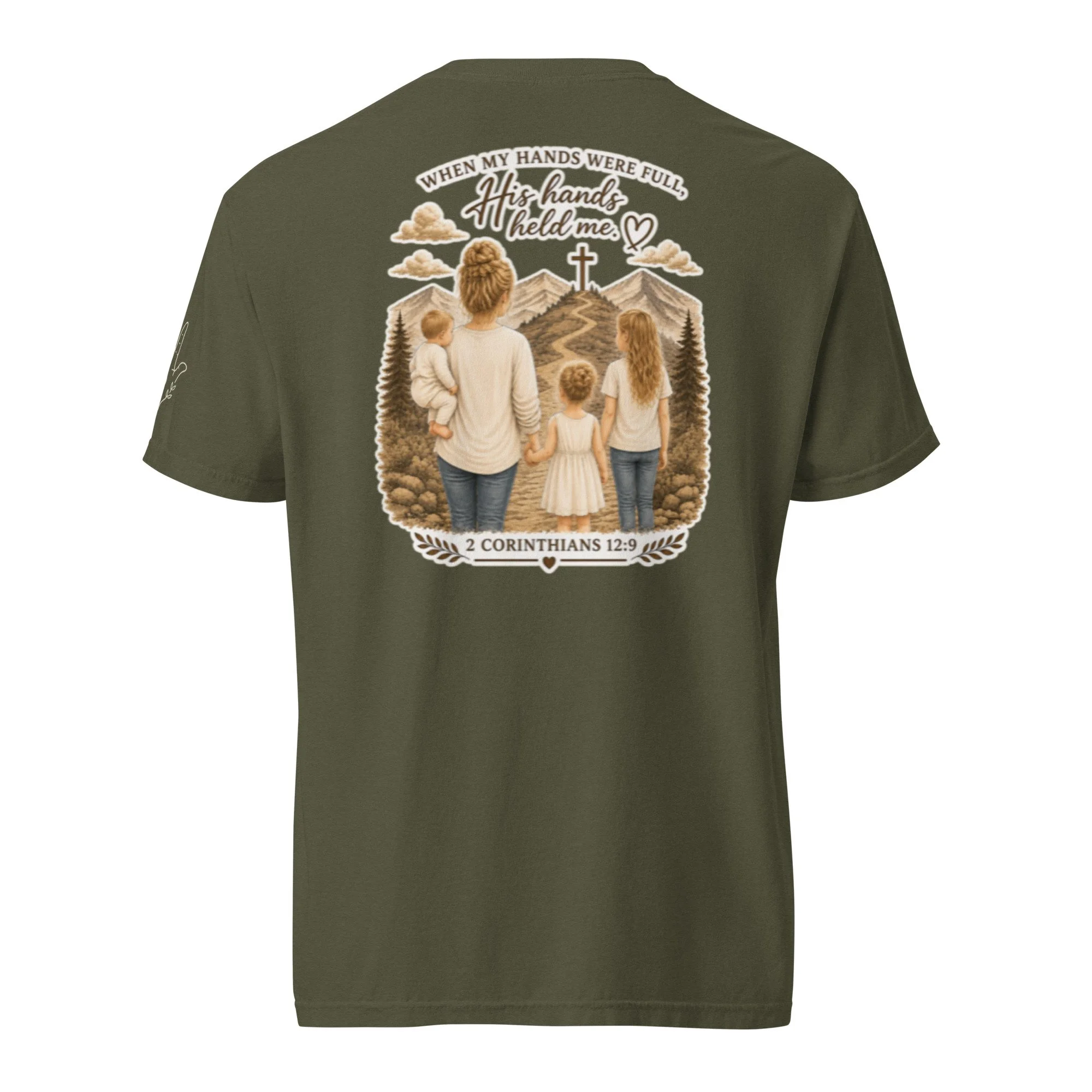 Held By Grace™ | When My Hands Were Full Unisex Tee / Sage Portrait II
