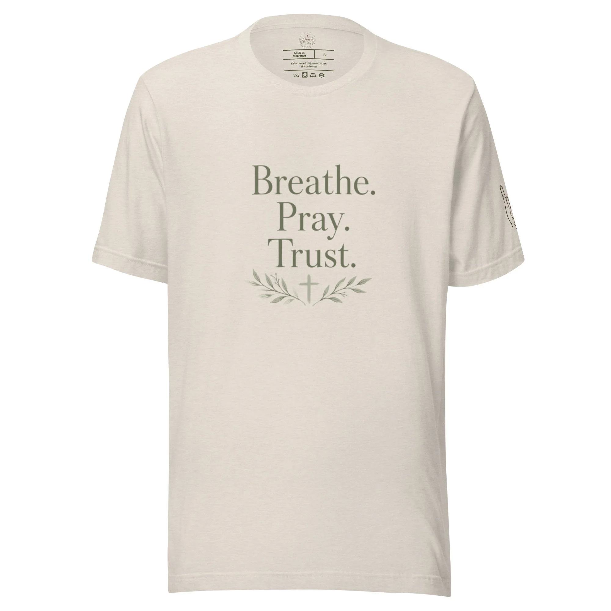 Breathe. Pray. Trust. | Bella + Canvas 3001 Unisex Jersey Tee