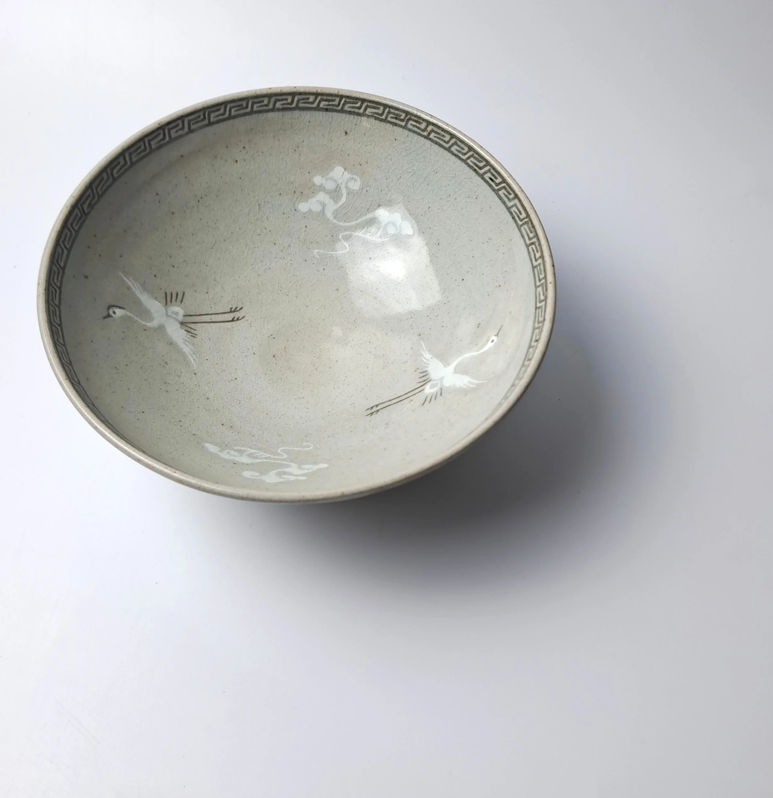 Celadon Bowl with Inlaid Cloud and Crane Design
/ Wood-fired
