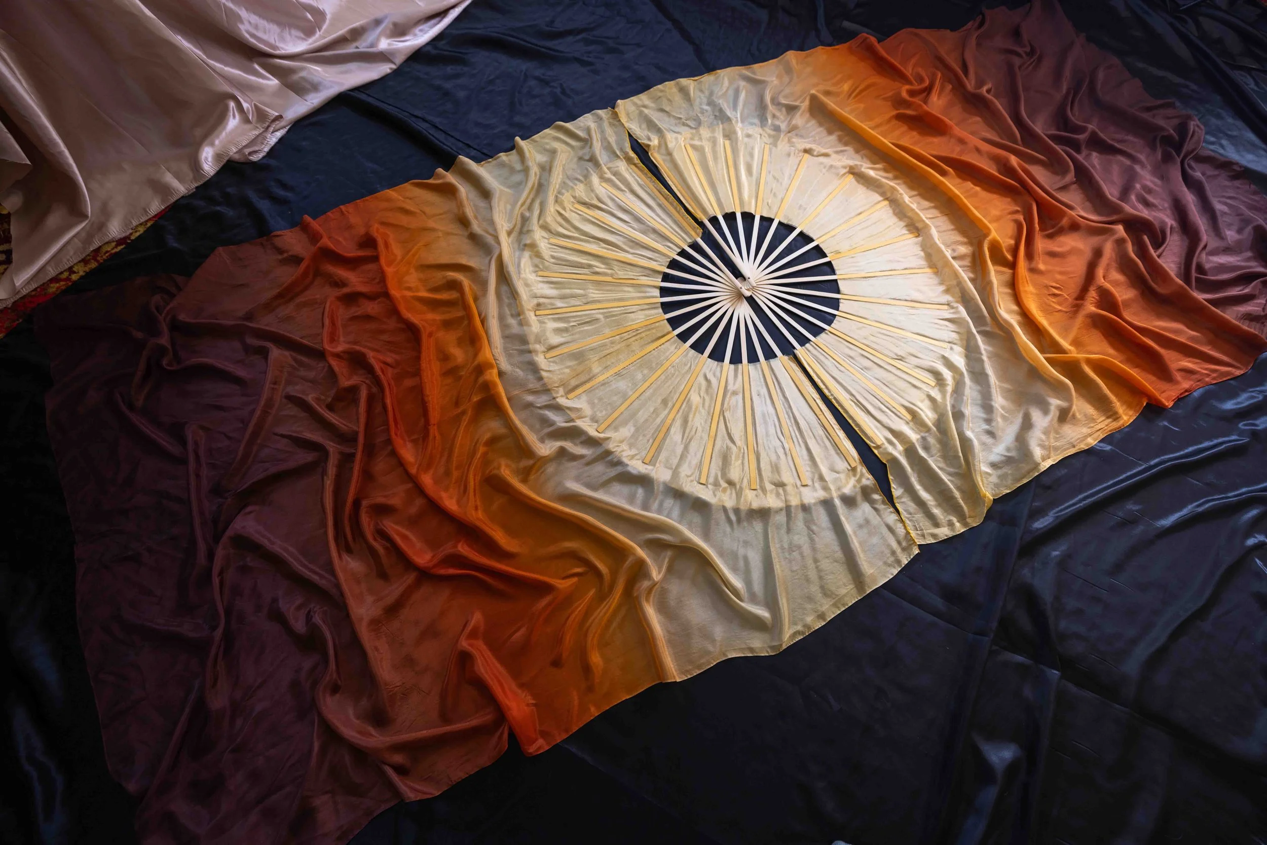 Terracotta - Silk Fans - Atlas Size - 70 inch