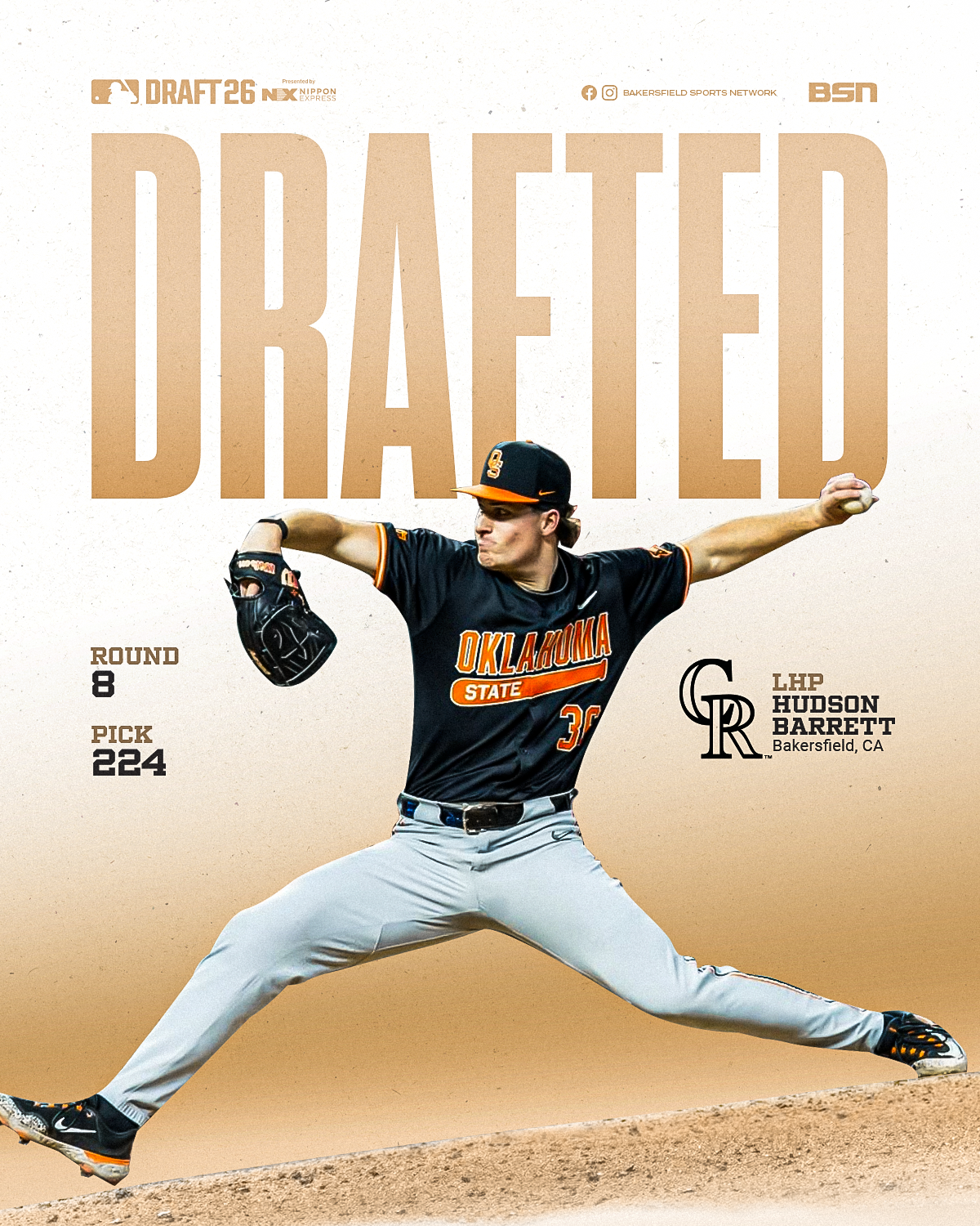 Two Bakersfield products selected in 2026 MLB Draft