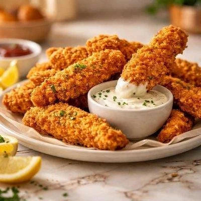 Golden Crispy Chicken Strips