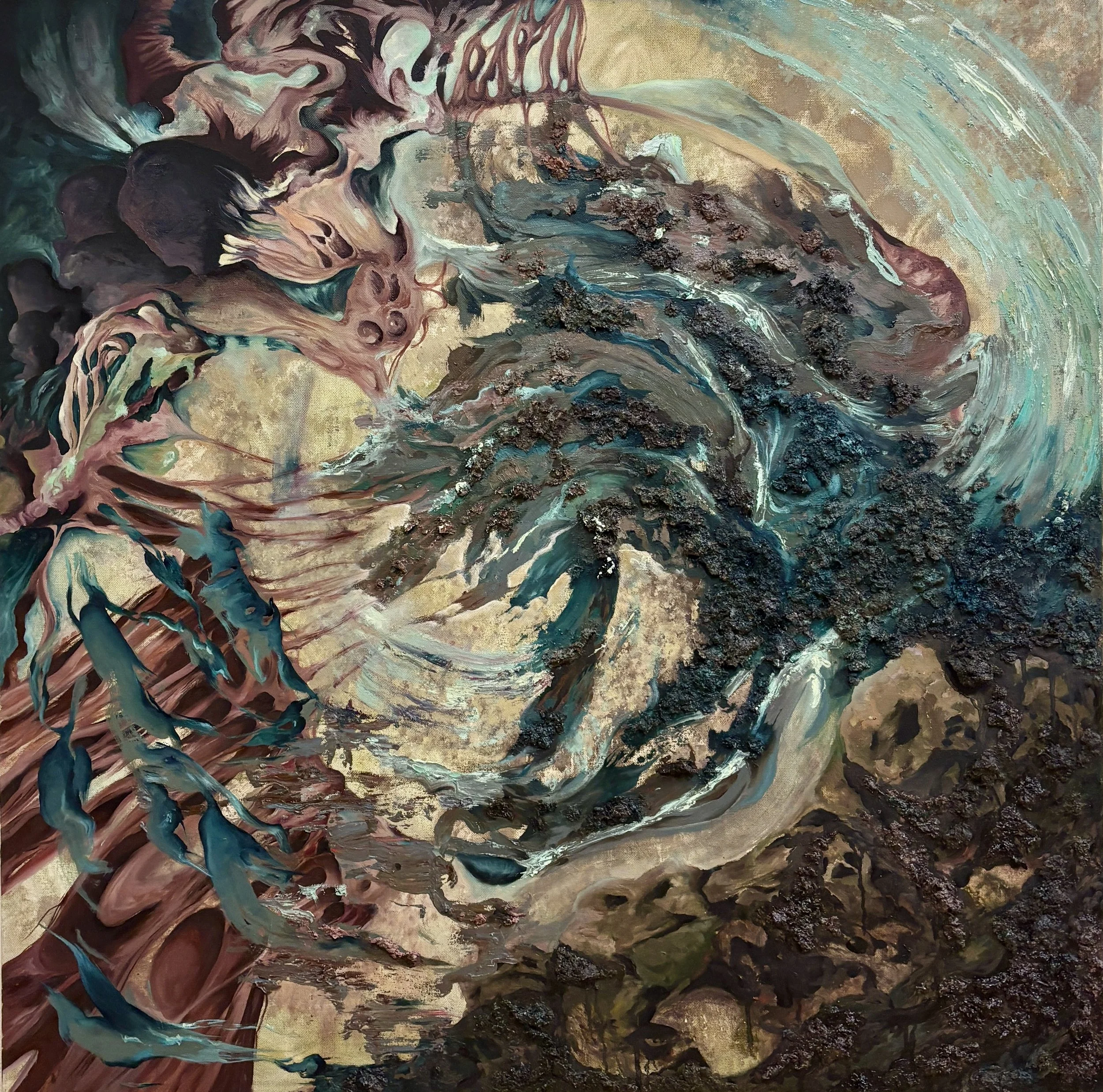 Feedback Loops And New Formations, 36"x36"