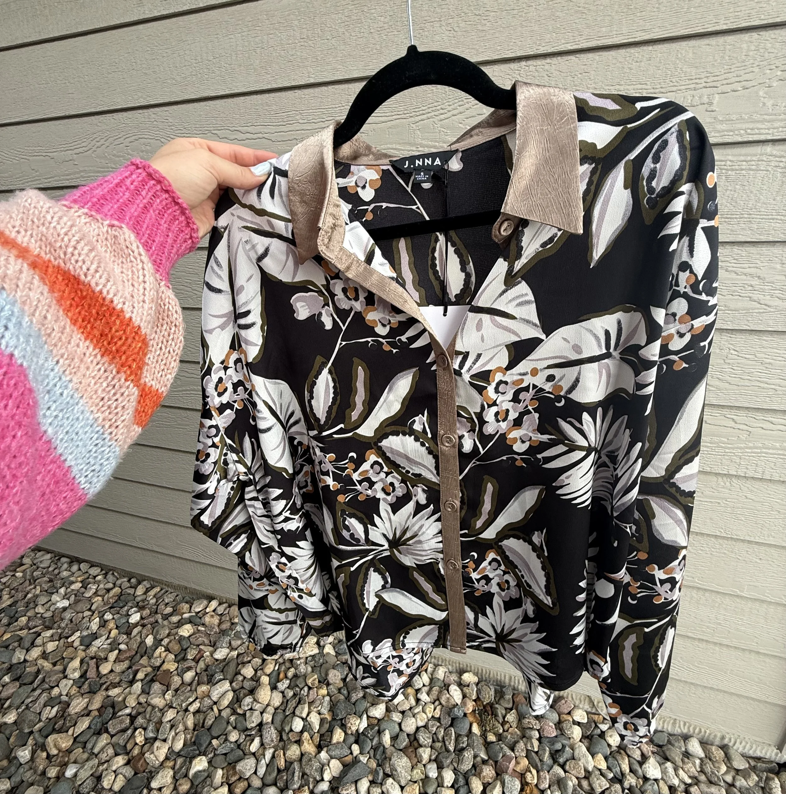 The Executive Floral Silk Blouse